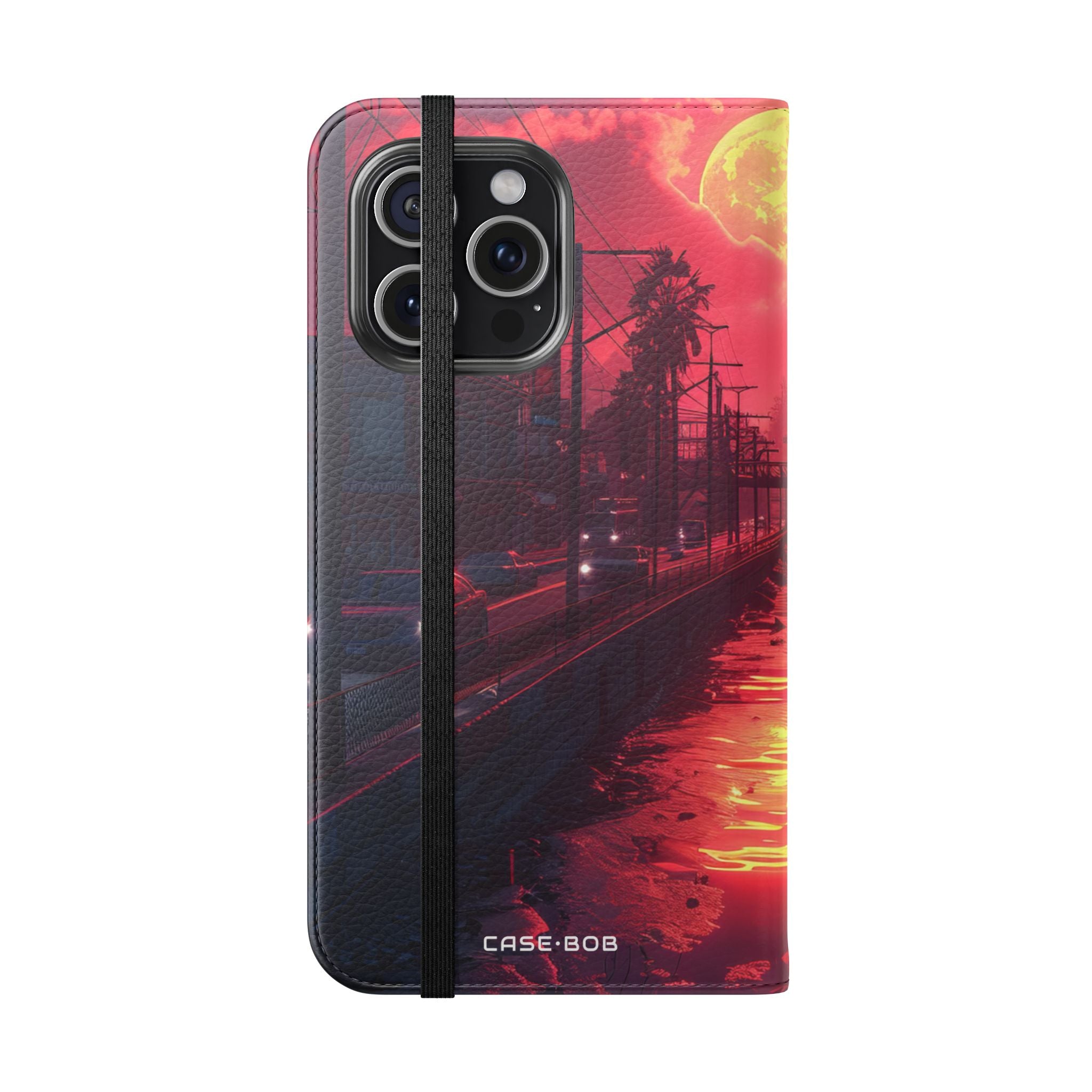 Yellow Moon Reflection - iPhone 15 Pro Max Case - Wallet