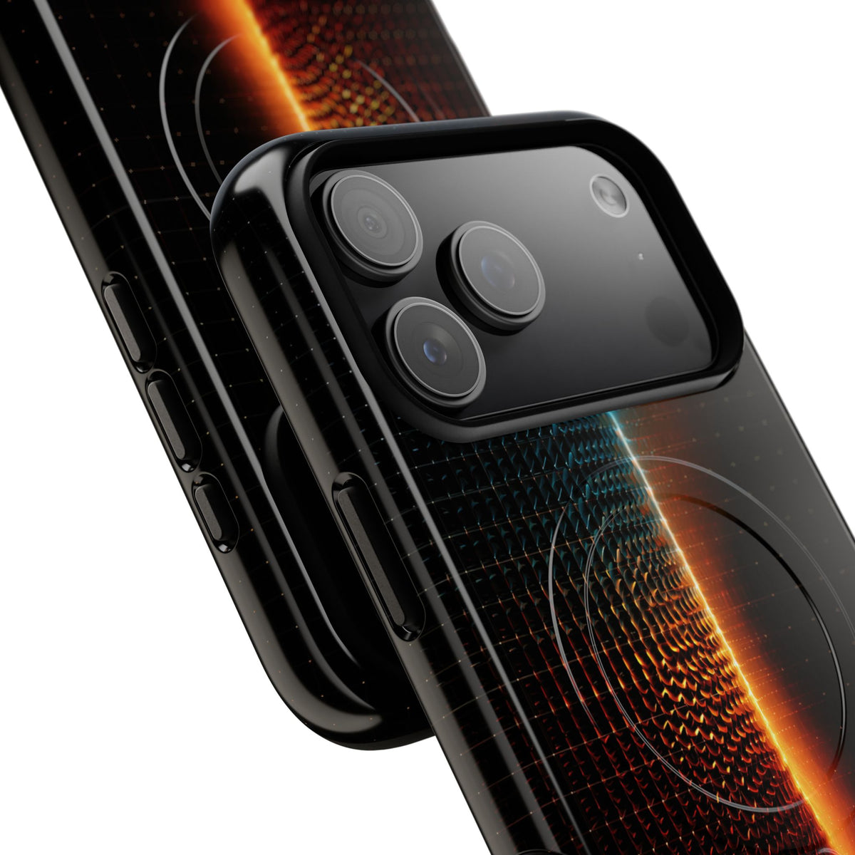 Luminous Refraction Grid · Tough 2.0 Magnetic Phone Case for iPhone · Black