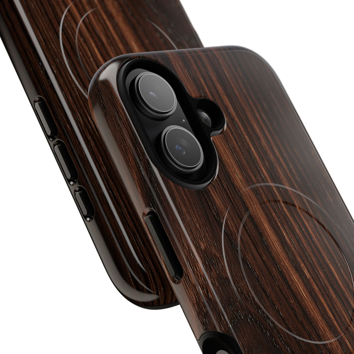 Brown Tough 2.0 Magsafe Phone Case for iPhone - Burnished Mahogany Grain