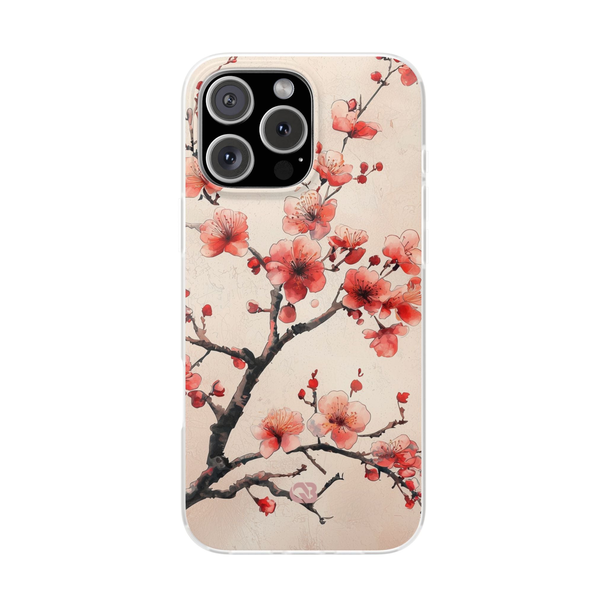 Crimson Silk Flora · Soft Custodia per iPhone