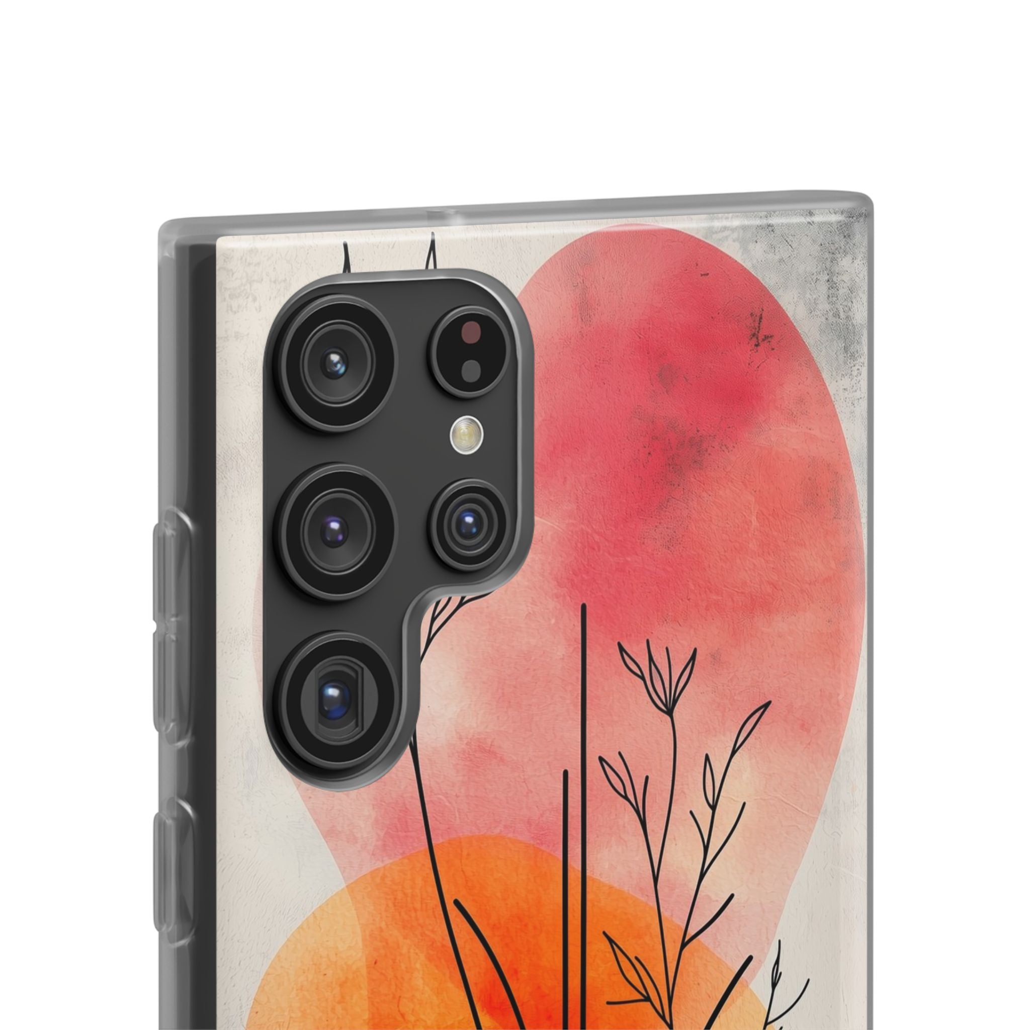 Curved Stem Sunset Samsung S22 Ultra Case - Soft