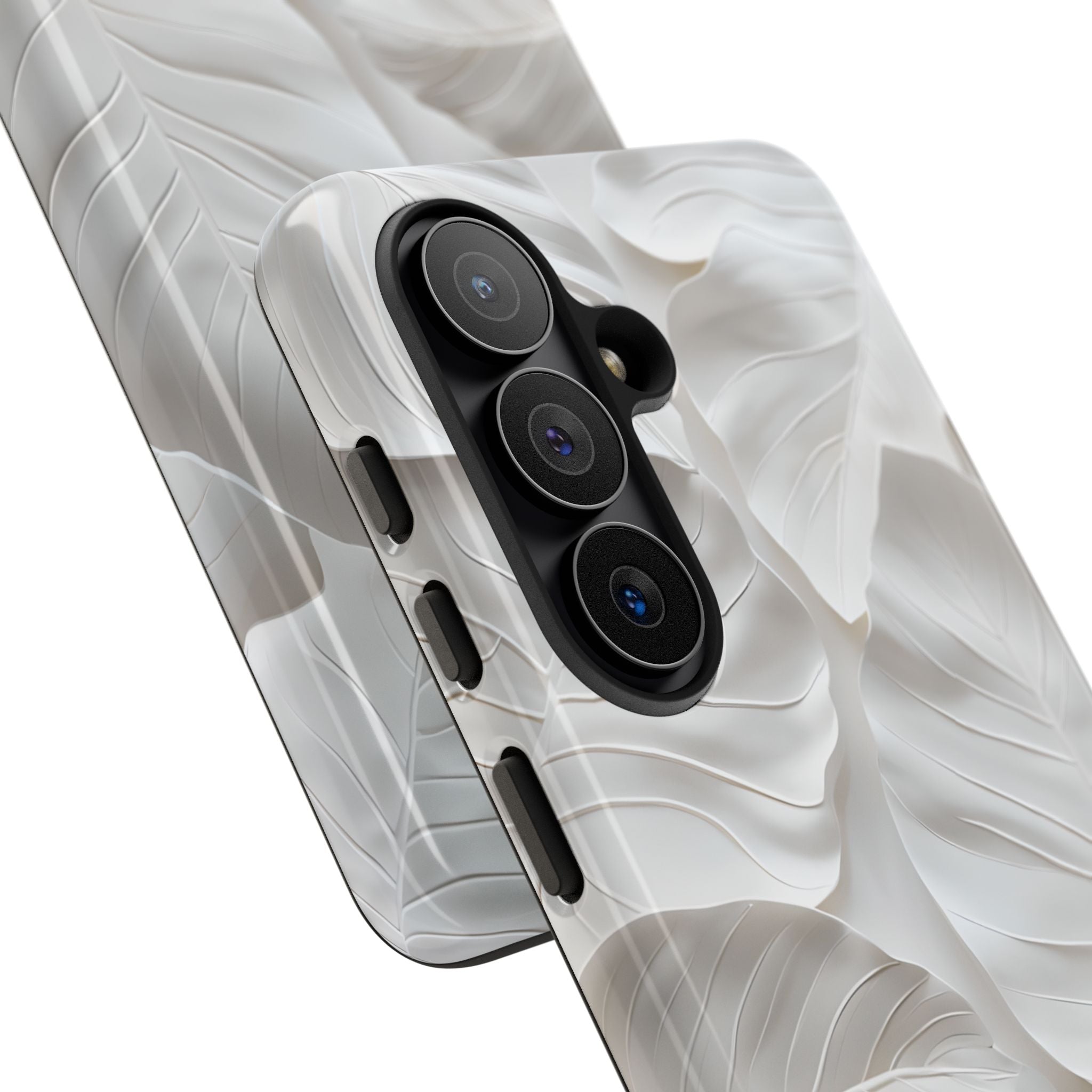 Sculpted Ivory Leaves · Tough Phone Case for Samsung