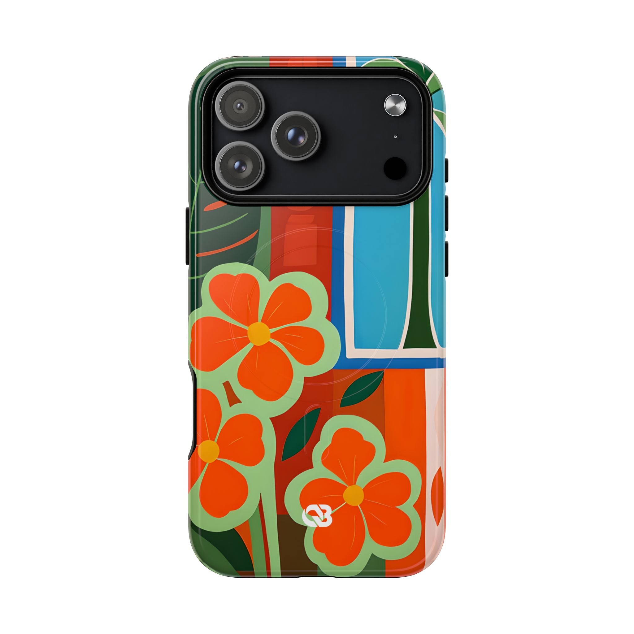 Vivid Jungle Collage · Tough+ Coque de téléphone pour iPhone · MagSafe