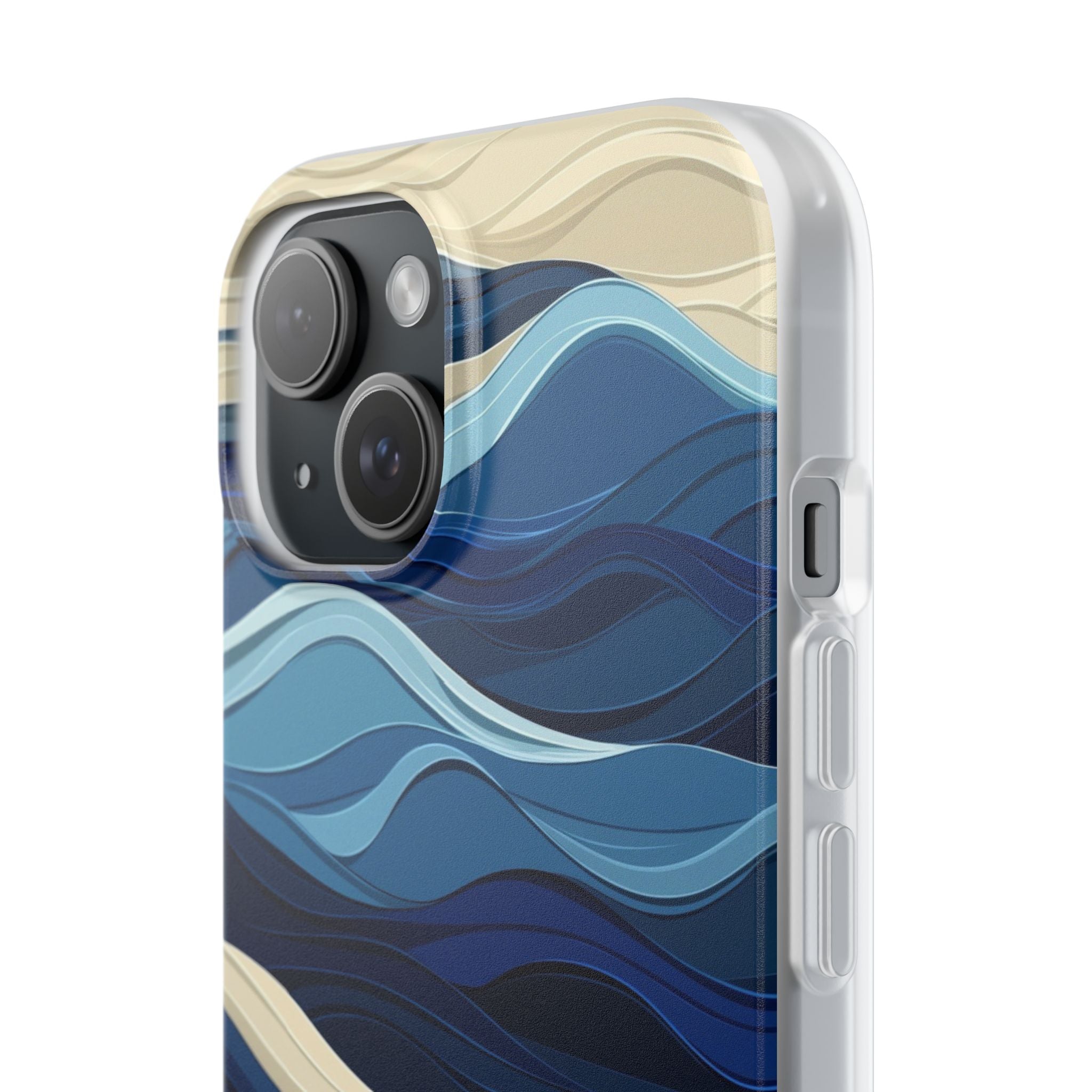 Cobalt Coast Layers · Soft Phone Case for iPhone