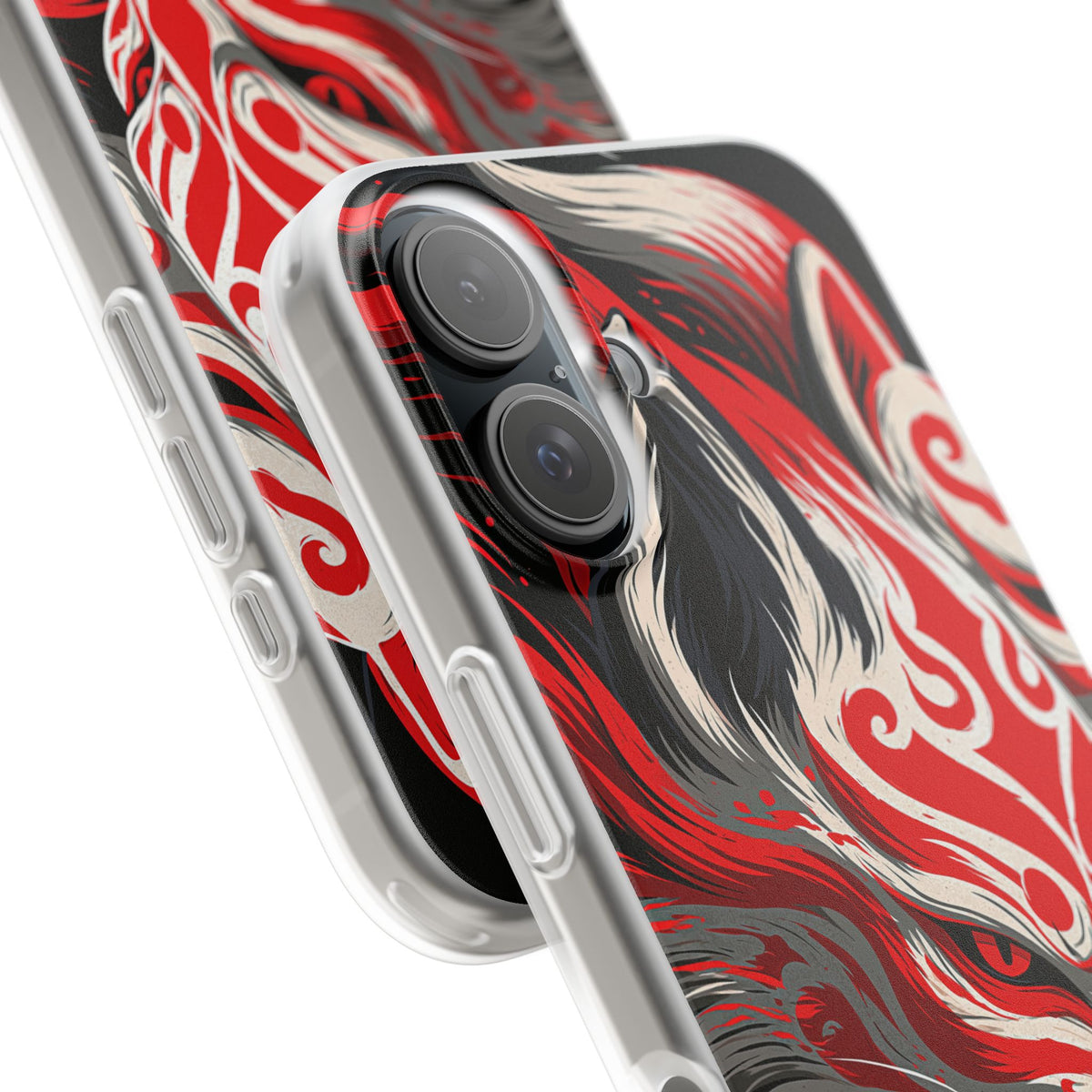 Crimson Kitsune Spirit · Lite Phone Case for iPhone · Red