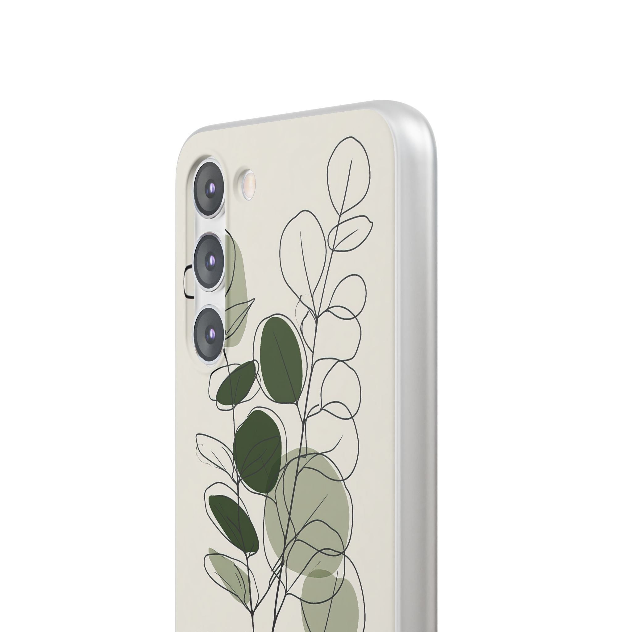 Green Lite Phone Case for Samsung - Muted Eucalyptus Sketch