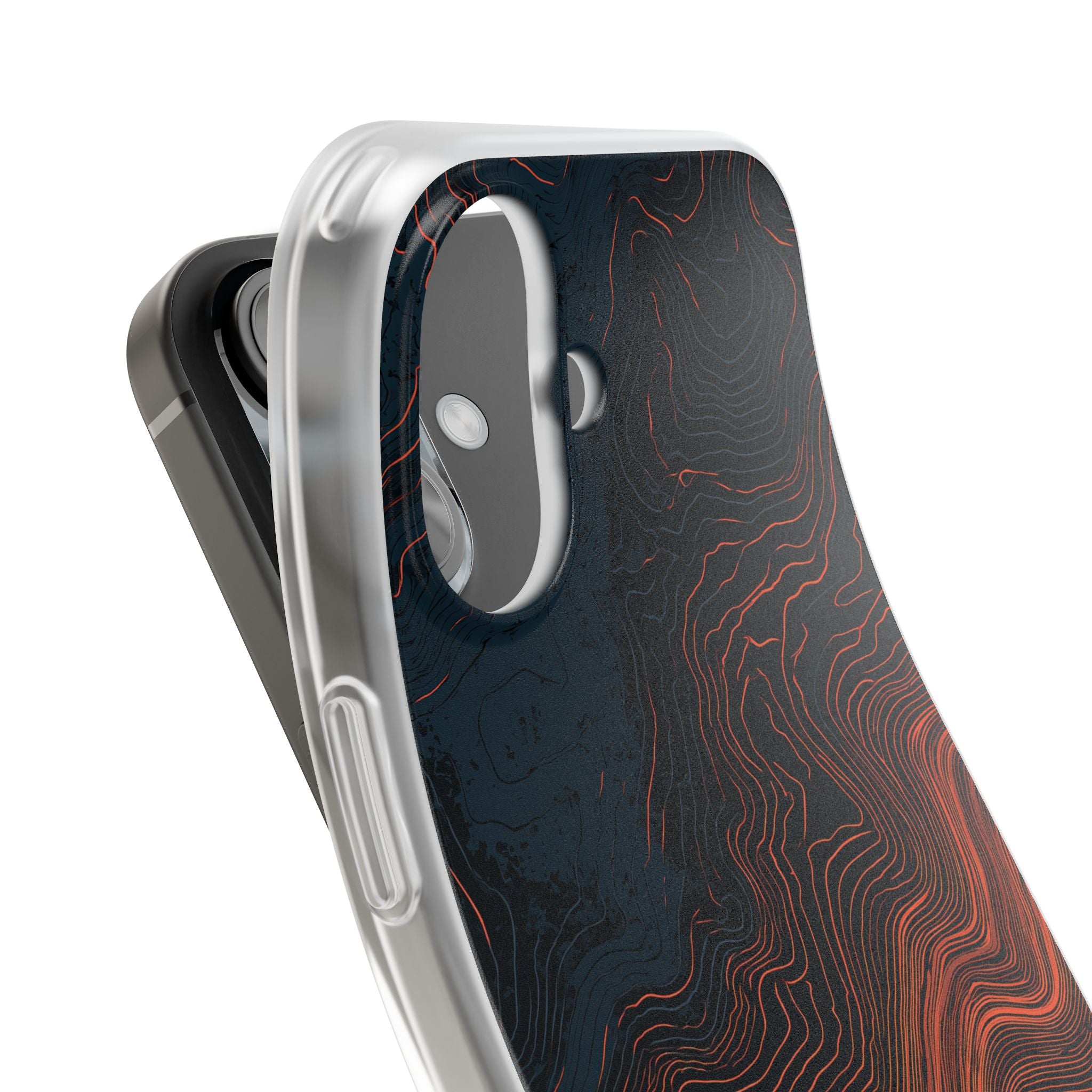 Black Lite Phone Case for iPhone - Volcanic Basalt Map