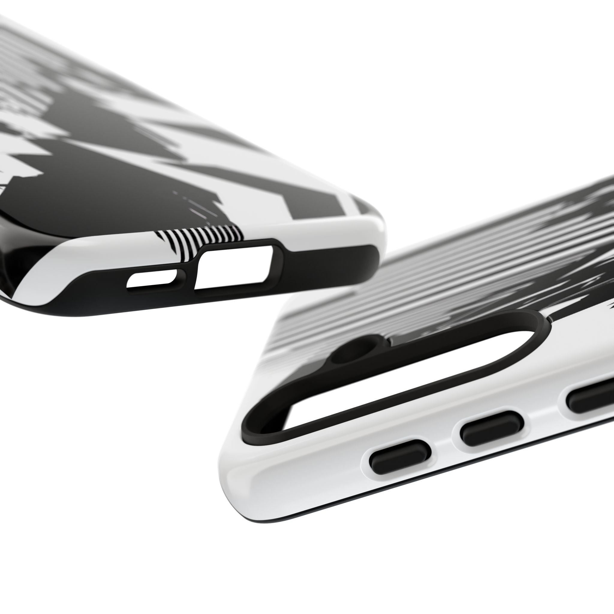 White Tough Phone Case for Samsung - Shattered Vector Spire