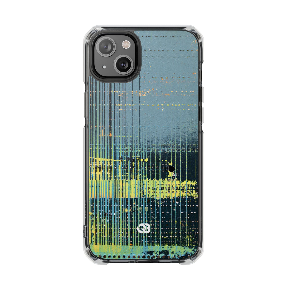 Acid Raster Circuit · Clear Impact Magnetic Phone Case for iPhone · Teal