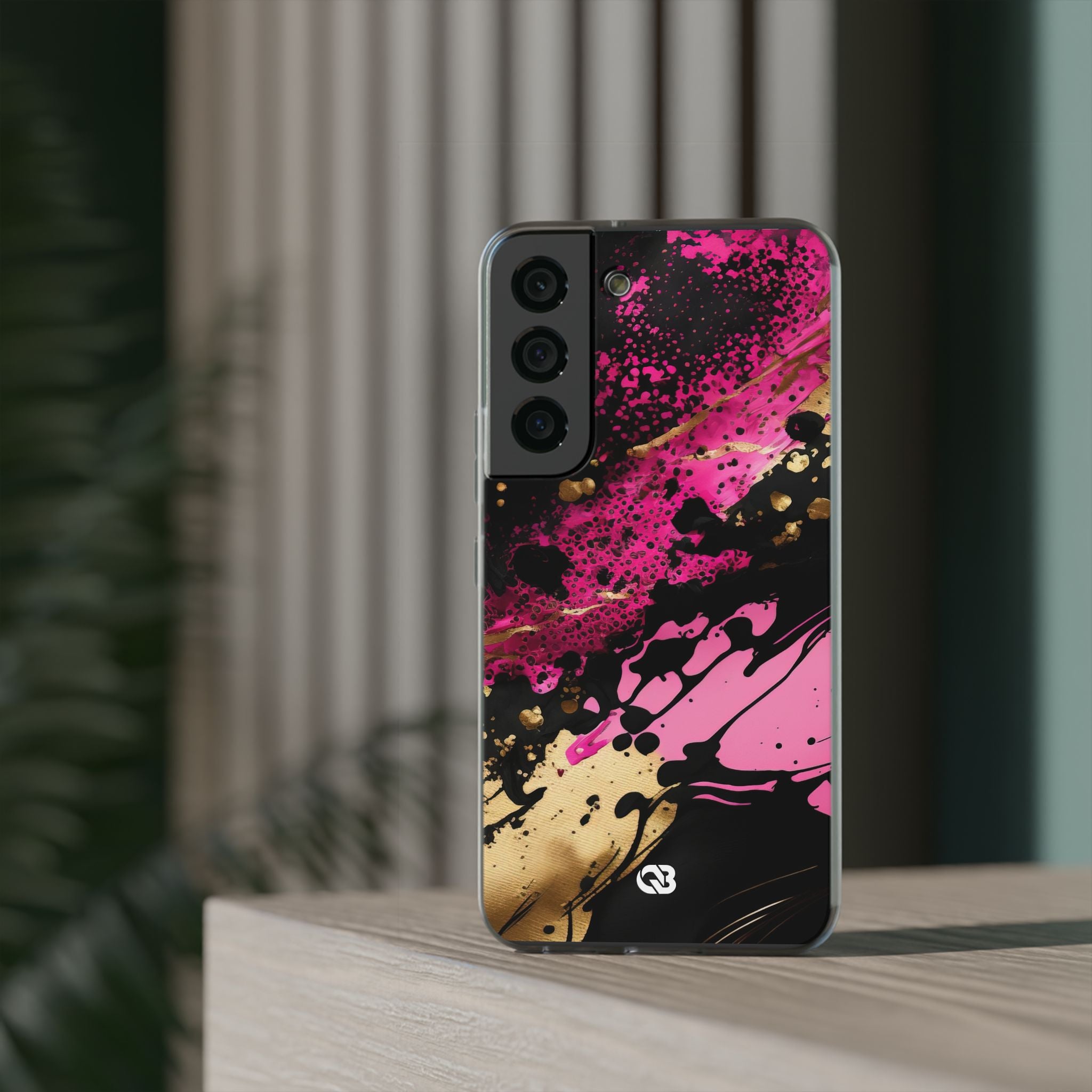 Magenta Liquid Gold · Soft Hoesje voor Samsung