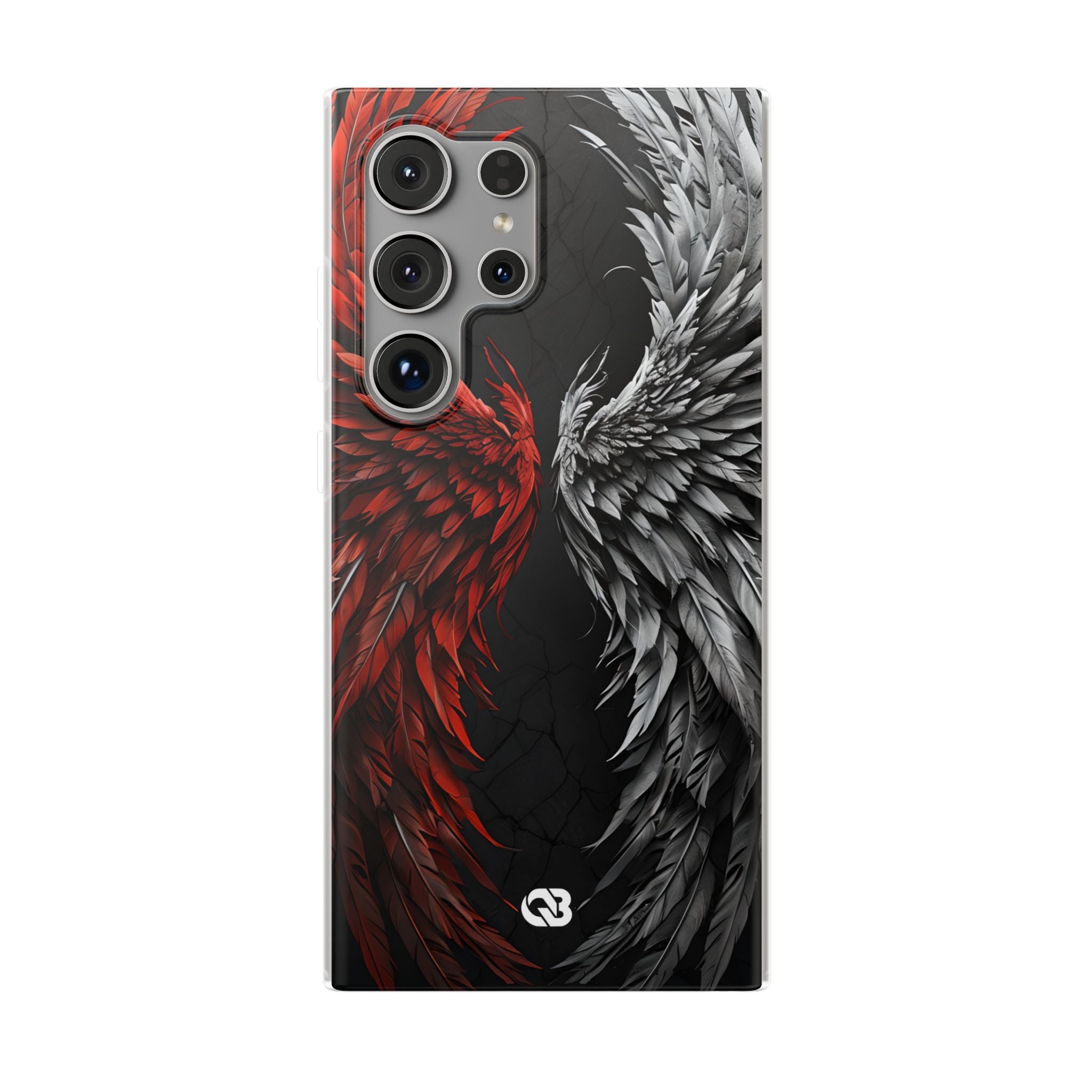Split Crimson Wing · Soft Phone Case for Samsung