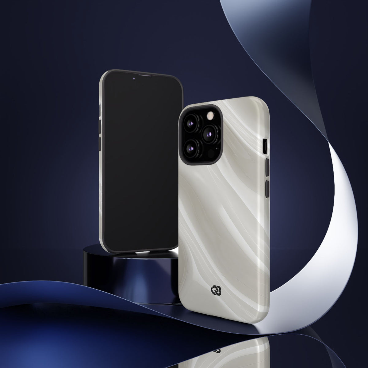 Liquid Enamel Fold · Tough Phone Case for iPhone · White