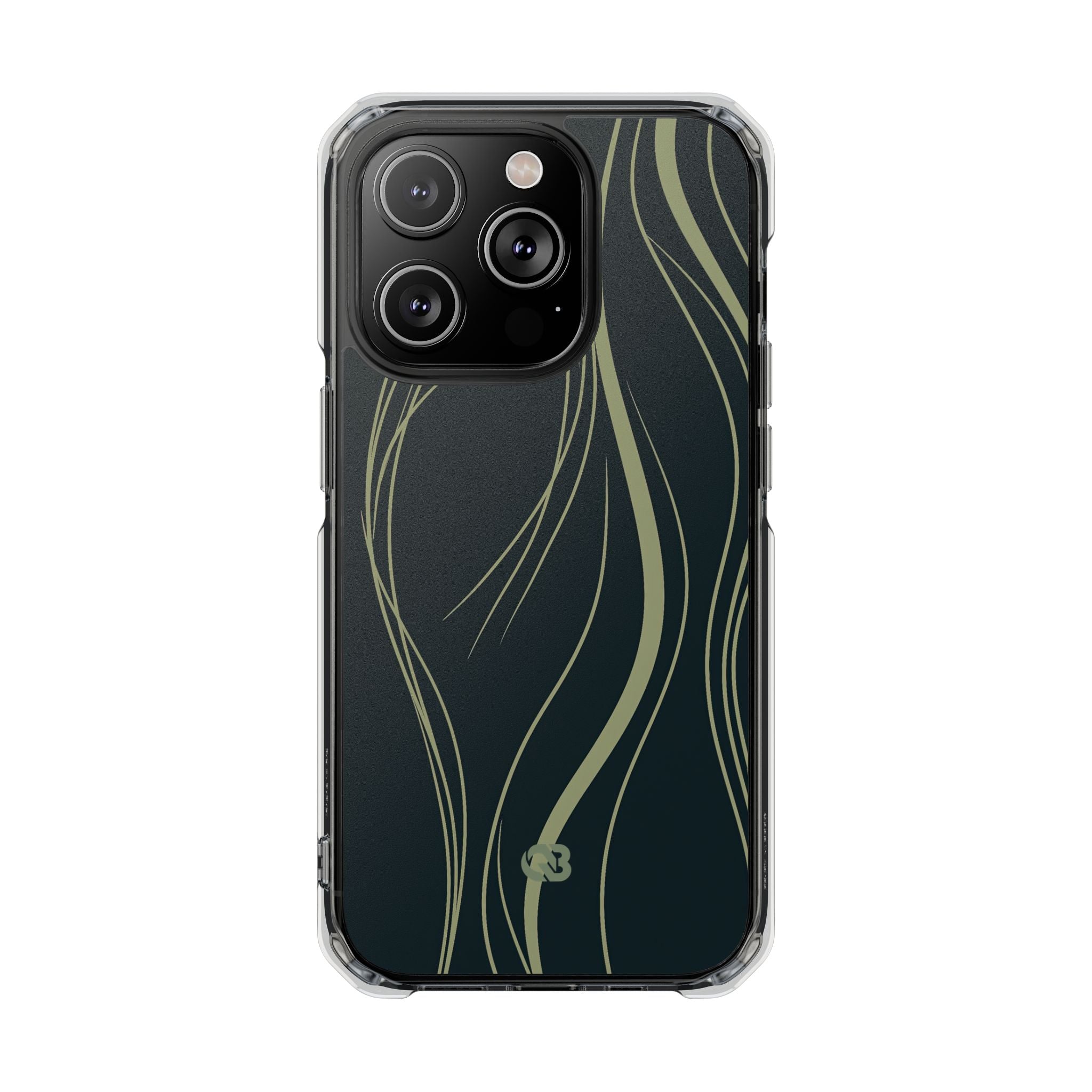 Green Impact MagSafe Phone Case for iPhone - Obsidian Sage Flow