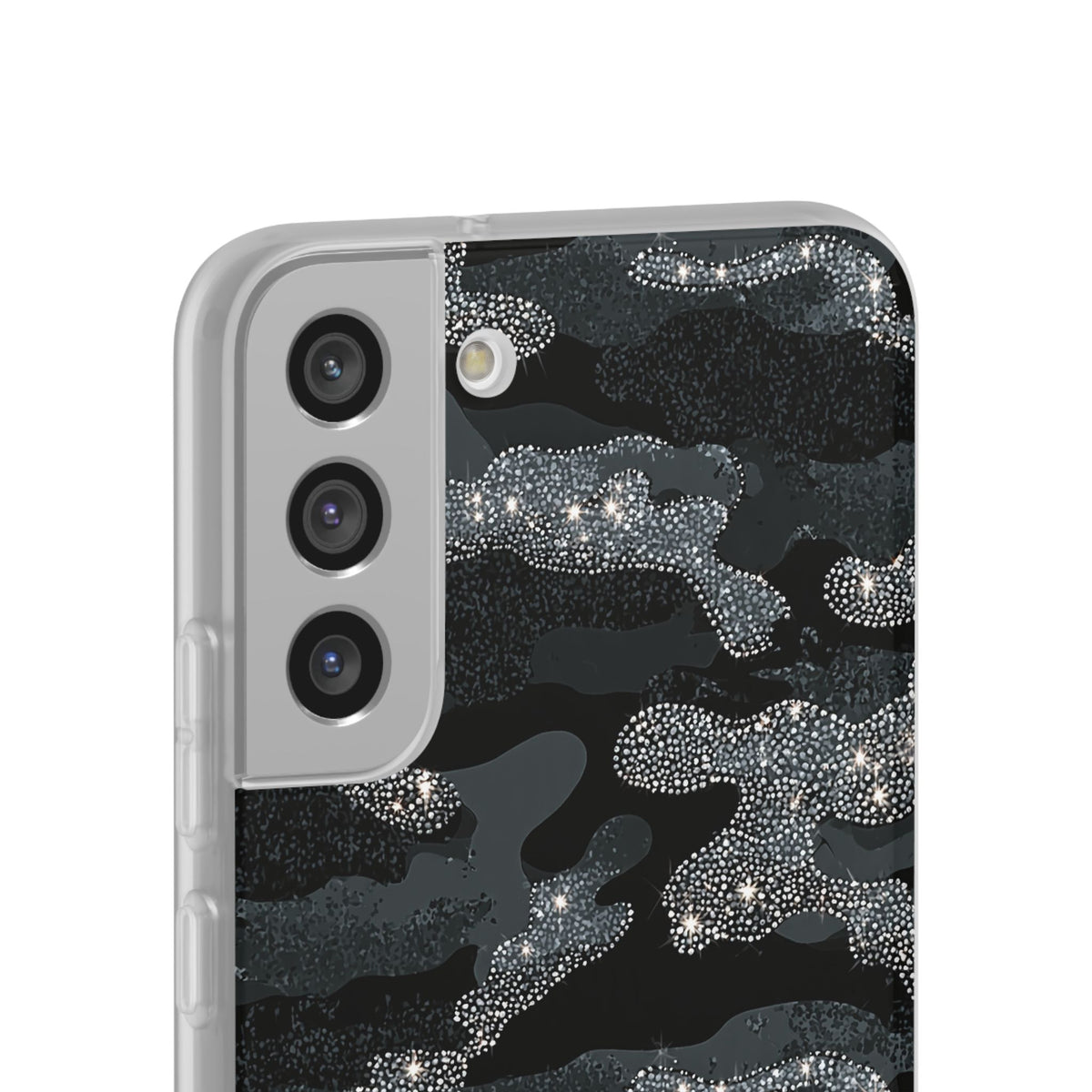 Glitter Shadow Camo · Lite Phone Case for Samsung · Black
