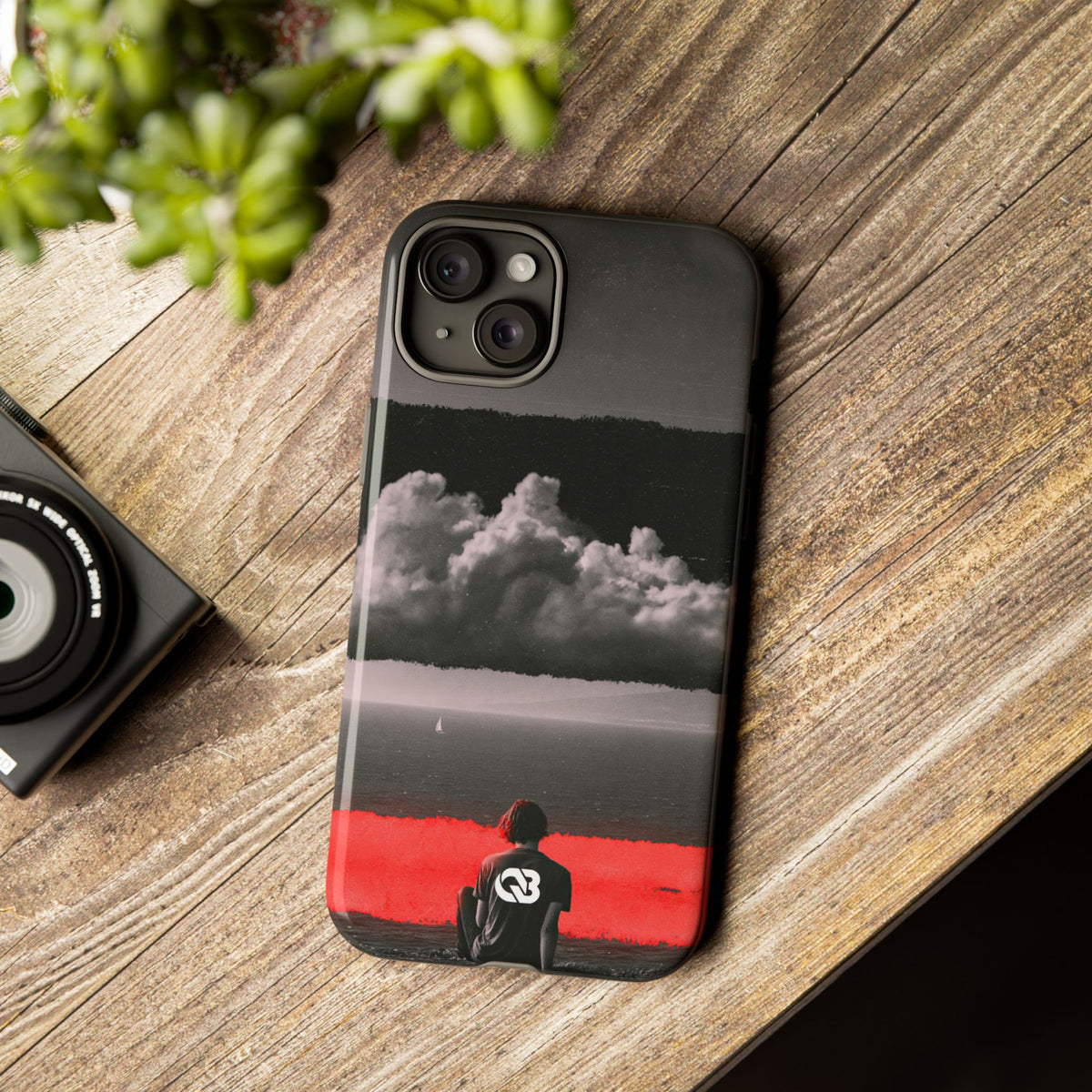 Crimson Horizon · Tough Phone Case for iPhone · Black