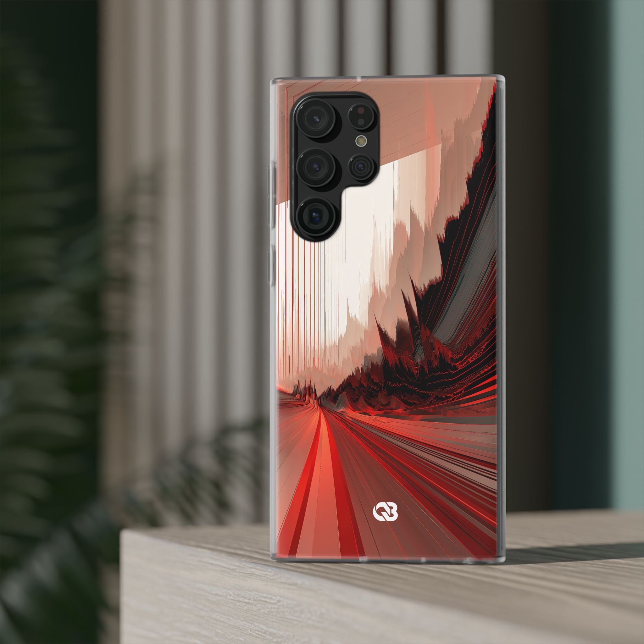 Red Lite Phone Case for Samsung - Crimson Pulse Horizon