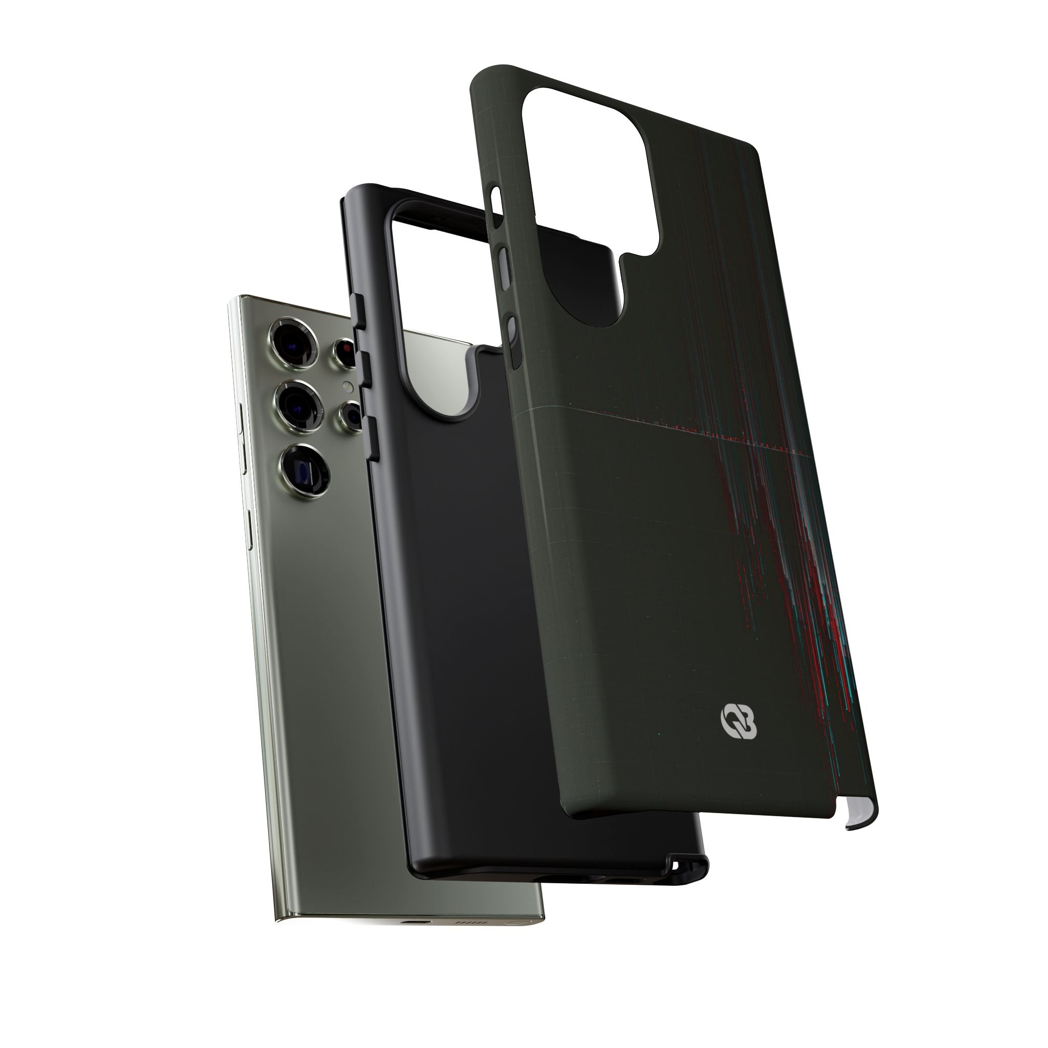 Black Tough Phone Case for Samsung - Corrupted Data Stream