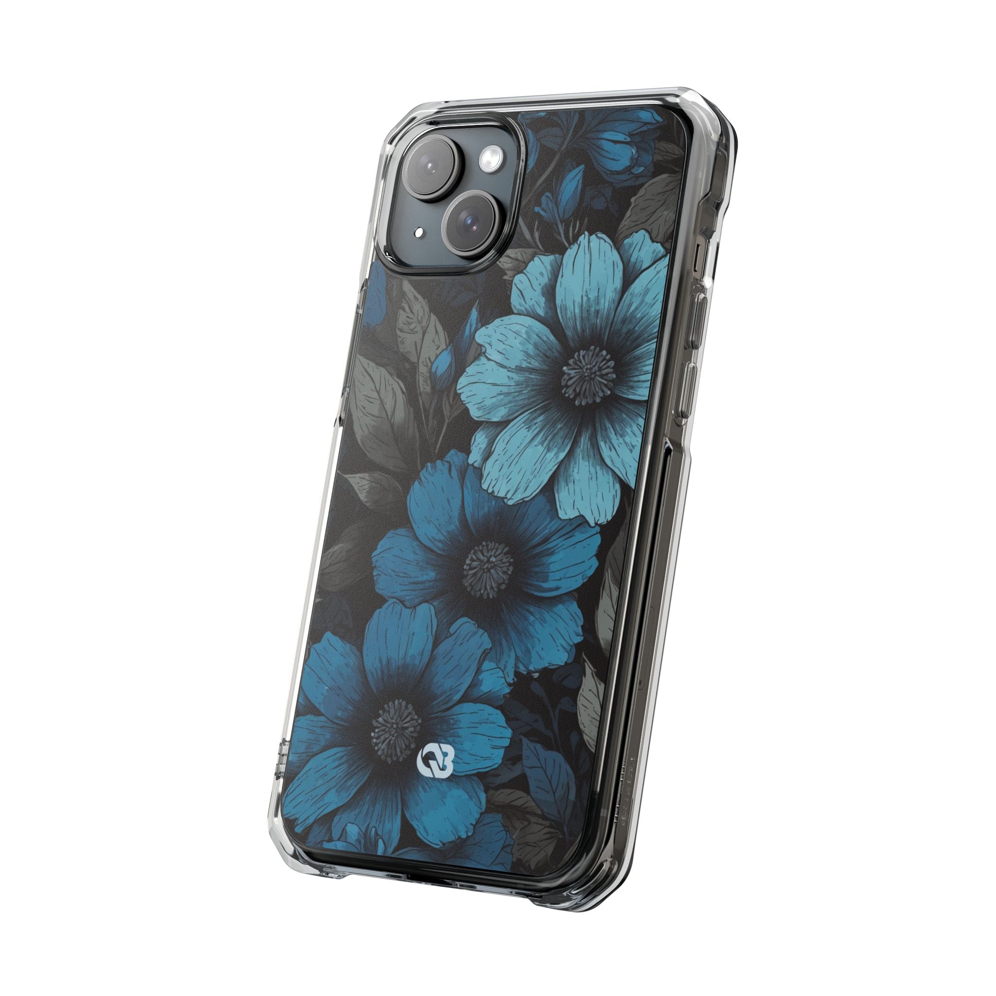 Obsidian Blue Petals · Impact Telefoncover til iPhone · Magsafe