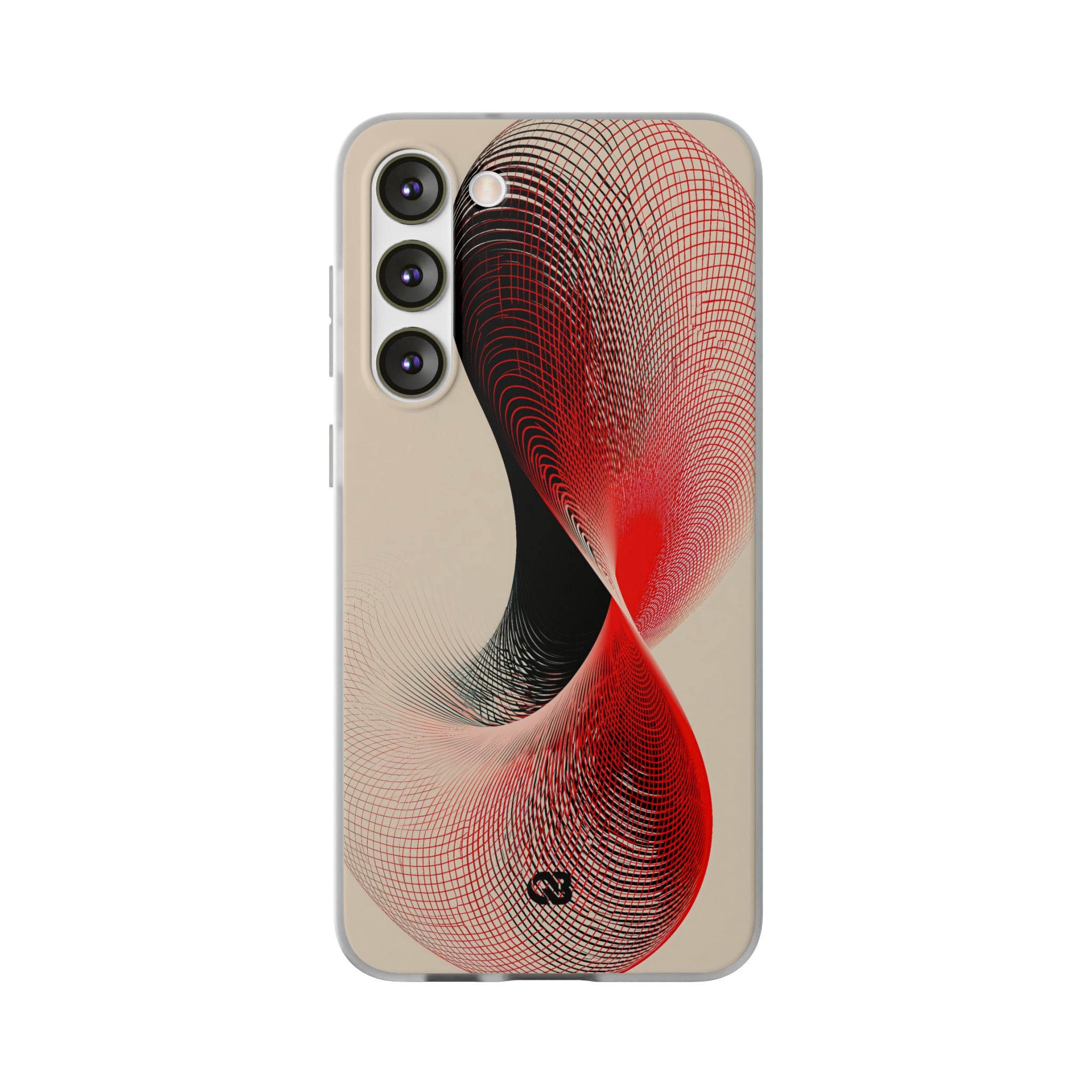 Red Lite Phone Case for Samsung - Scarlet Wireframe Helix