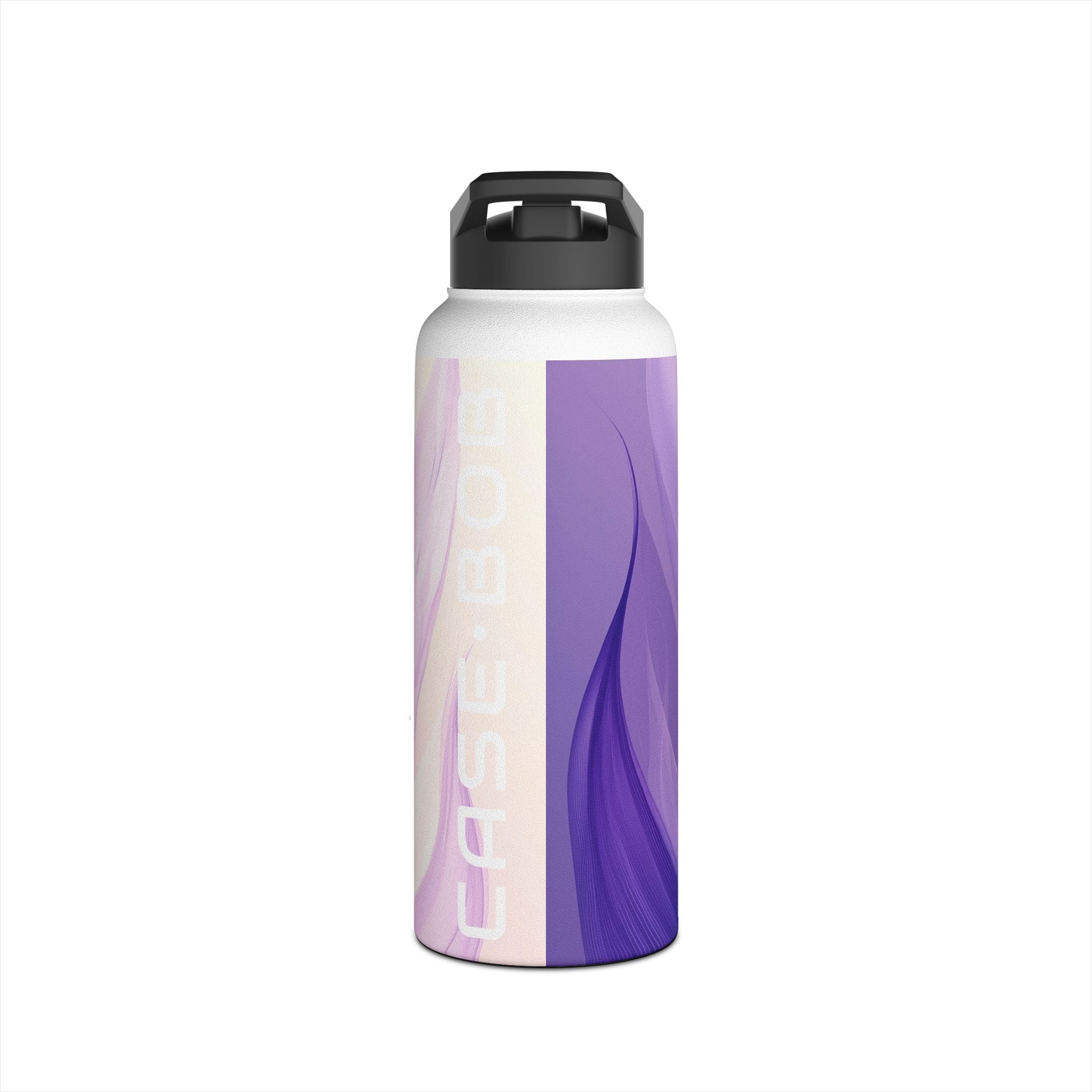 Purple Ribbons - Stainless Steel Water Bottle