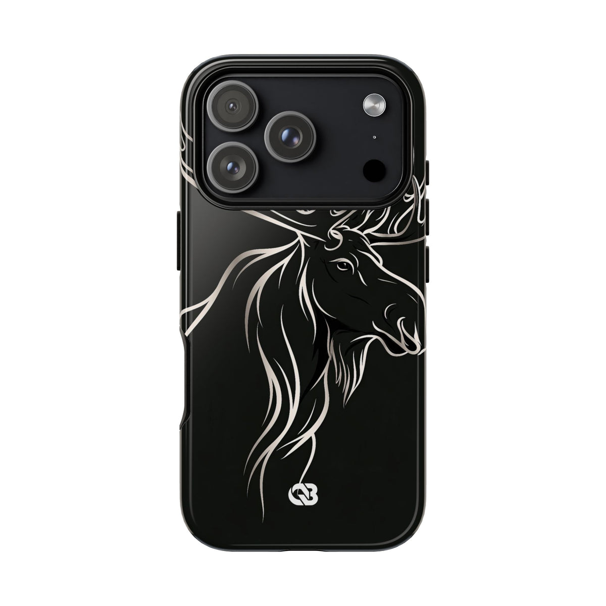 Nordic Moose Contour · Tough Phone Case for iPhone · Black