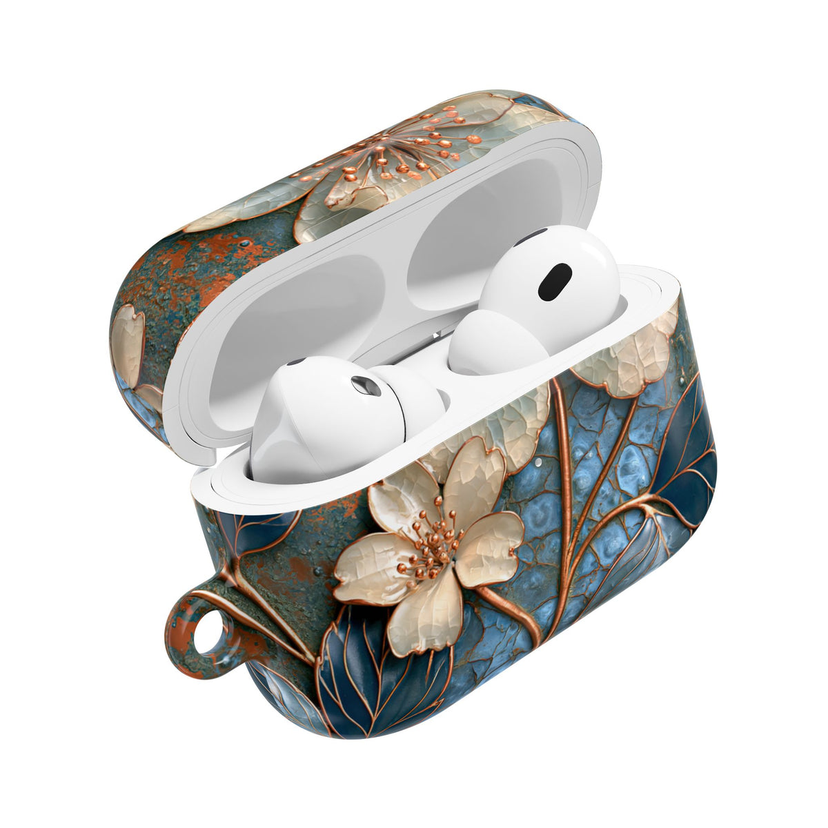Gilded Blossom Reverie · Hard Case for AirPods & AirPods Pro · Teal