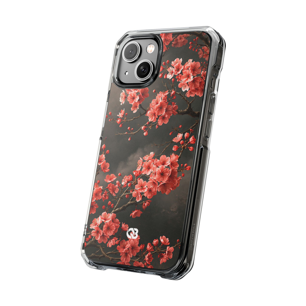 Midnight Sakura Blossom · Clear Impact Magnetic Phone Case for iPhone · Pink