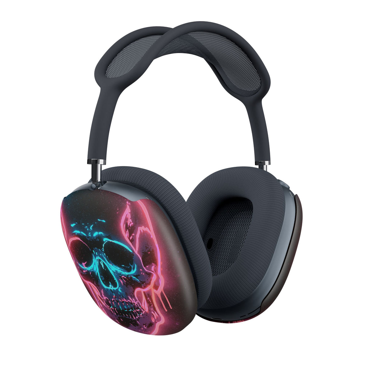 Neon Drip Skull · Hard Case for AirPods Max · Black
