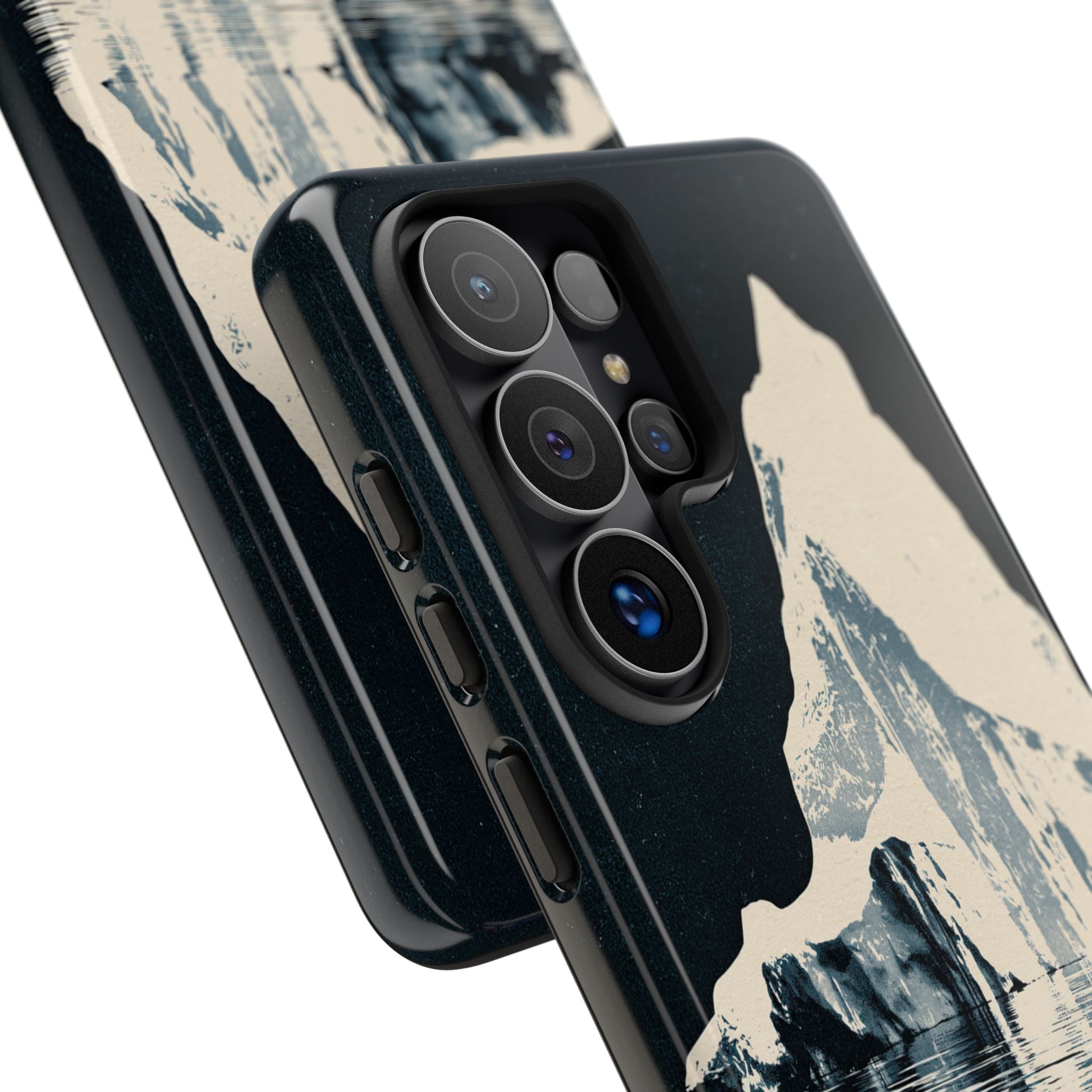 Blue Tough Phone Case for Samsung - Frozen Navy Monolith