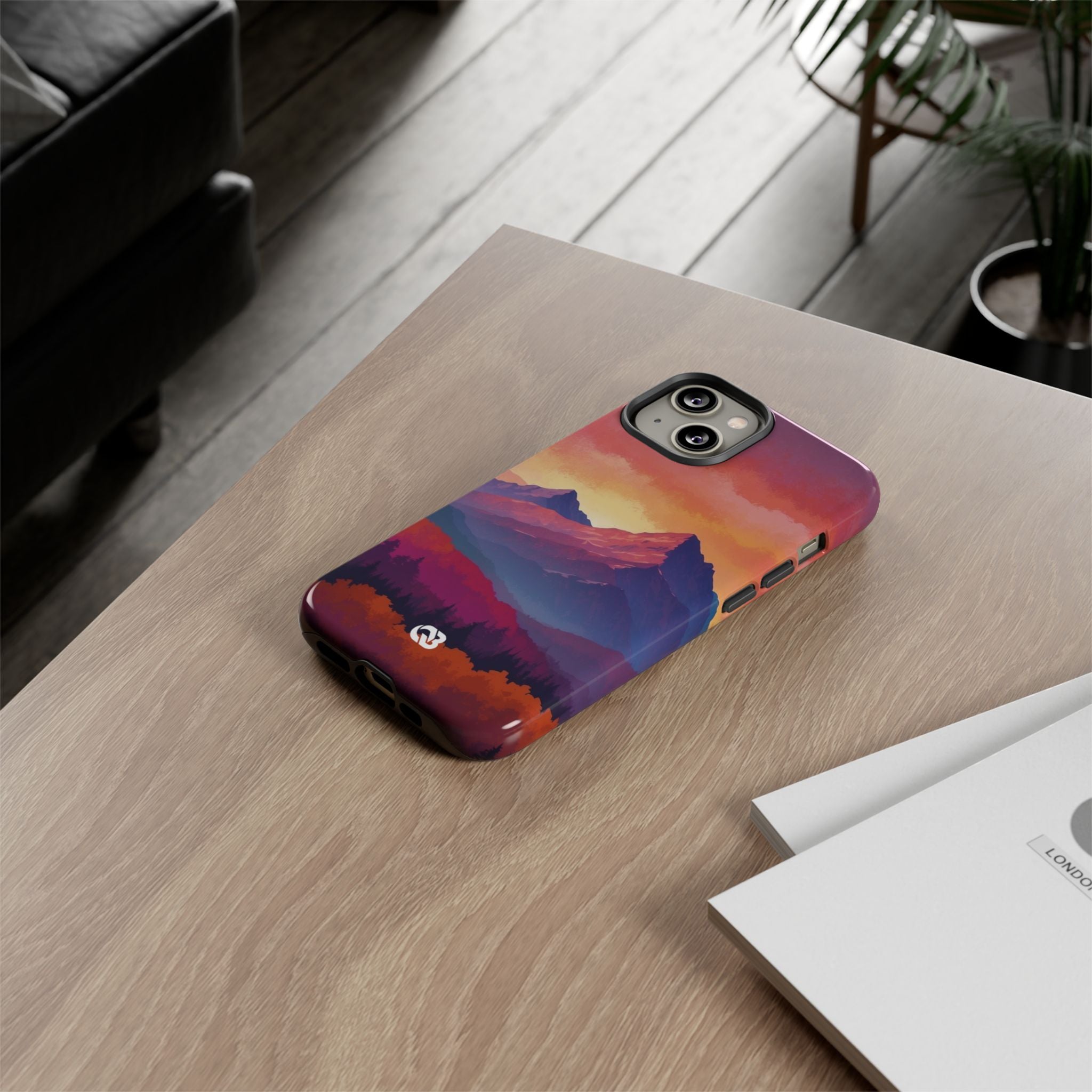 Crimson Mountain Dusk · Tough Phone Case for iPhone