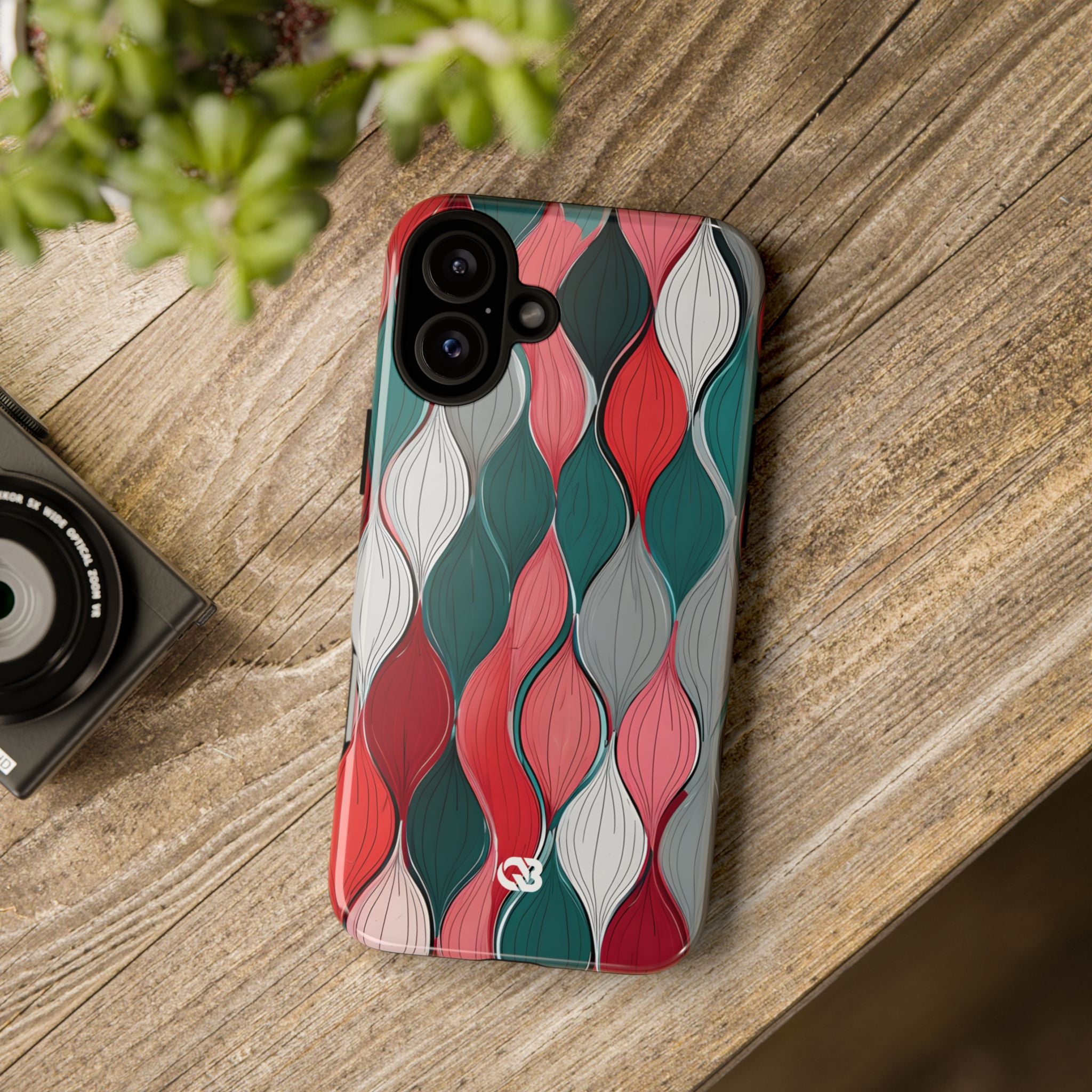 Slate Rose Ripple · Tough Phone Case for iPhone
