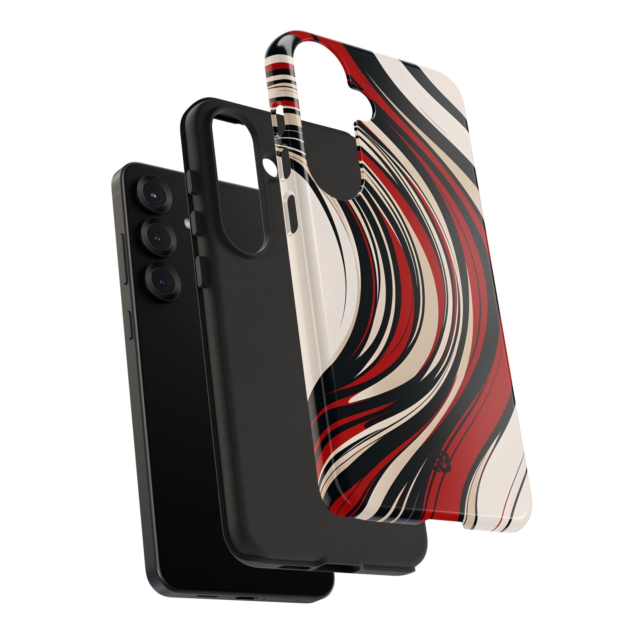 Crimson Flow Waves · Tough Phone Case for Samsung
