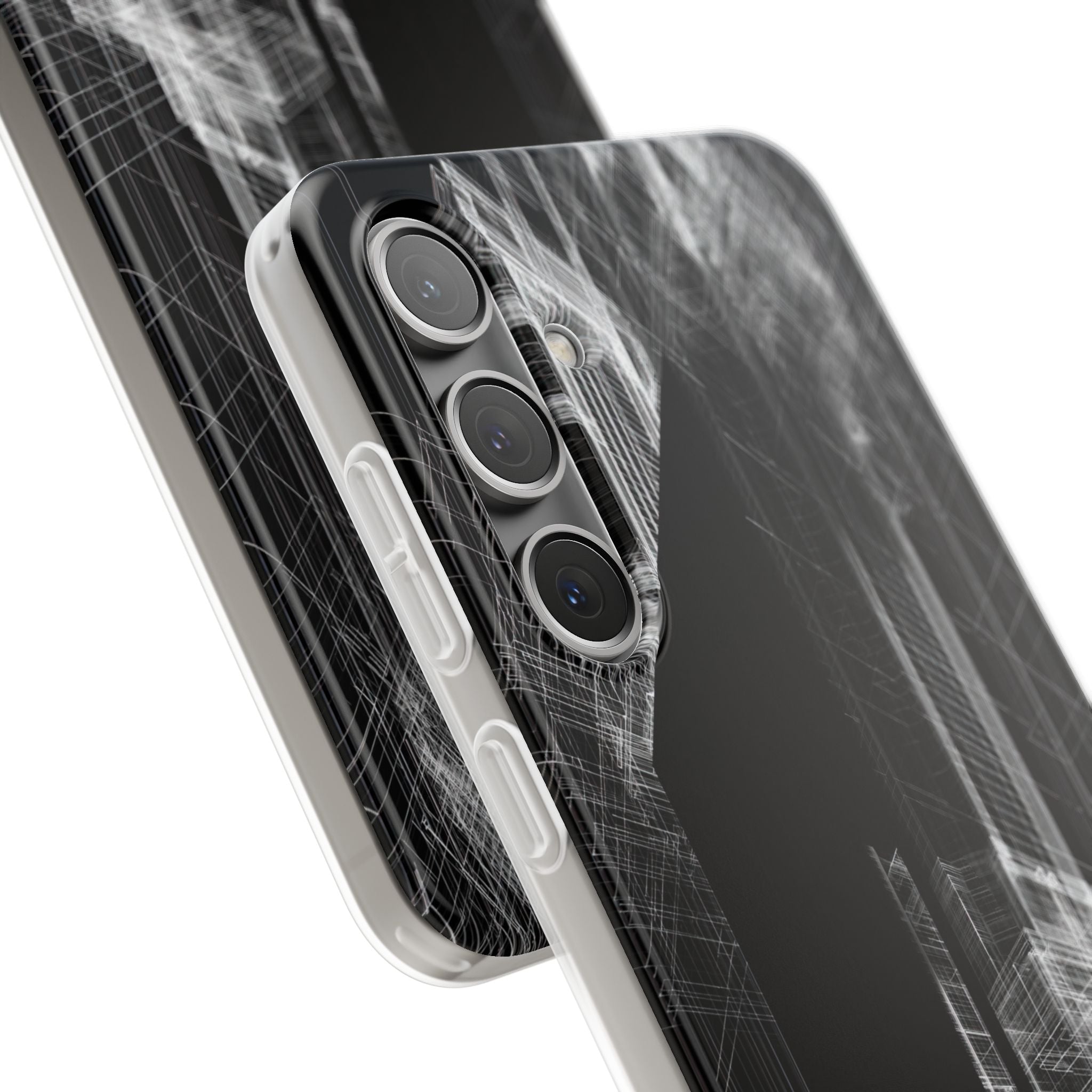 Black Lite Phone Case for Samsung - Ghost Urban Wireframe