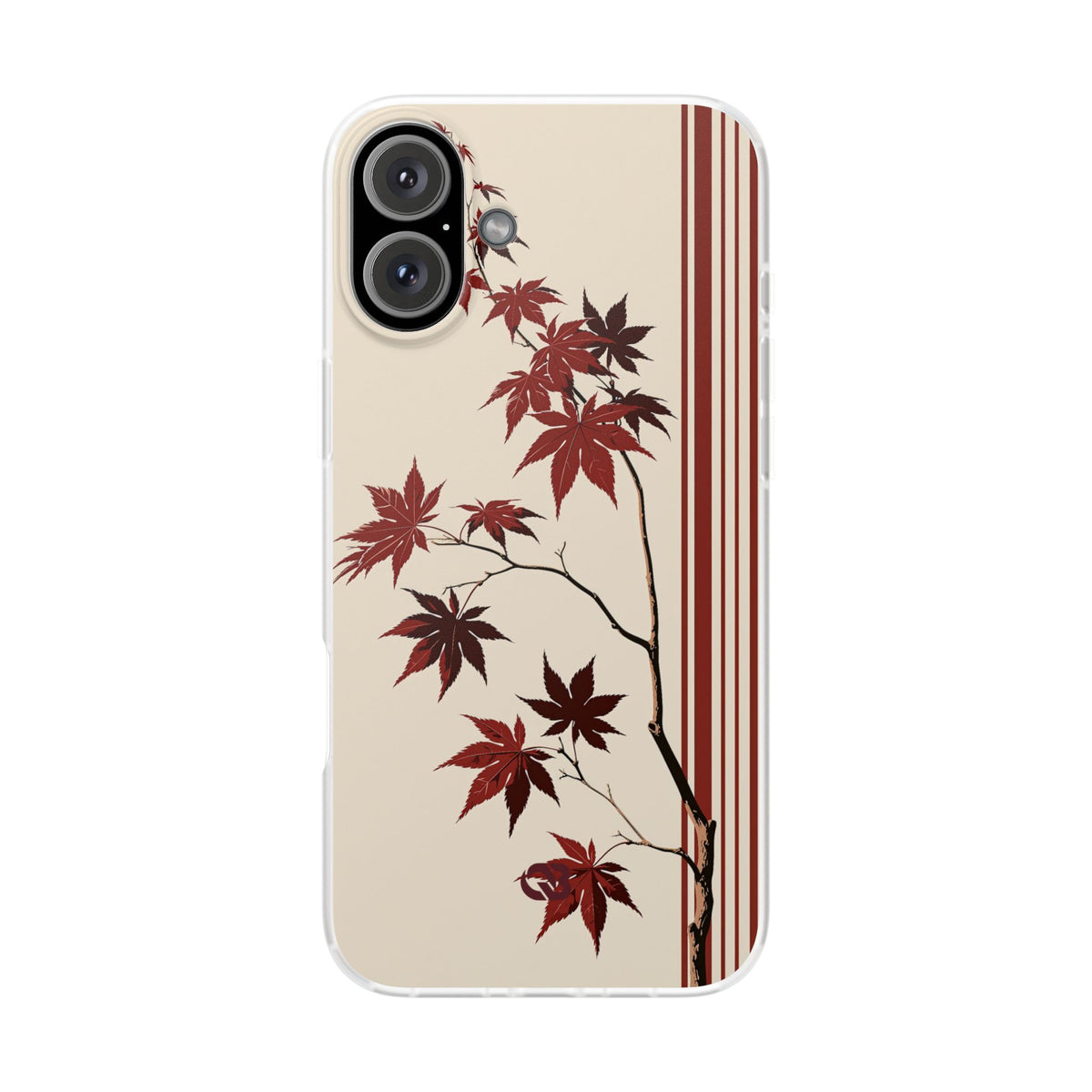 Red Lite Phone Case for iPhone - Crimson Momiji Stripe