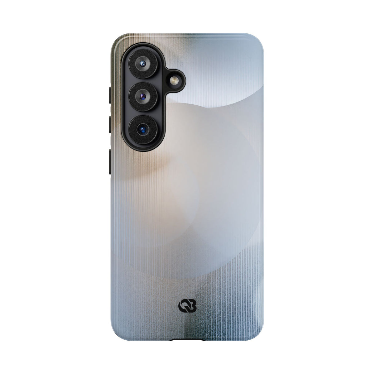 White Tough Phone Case for Samsung - Frosted Ribbed Sphere