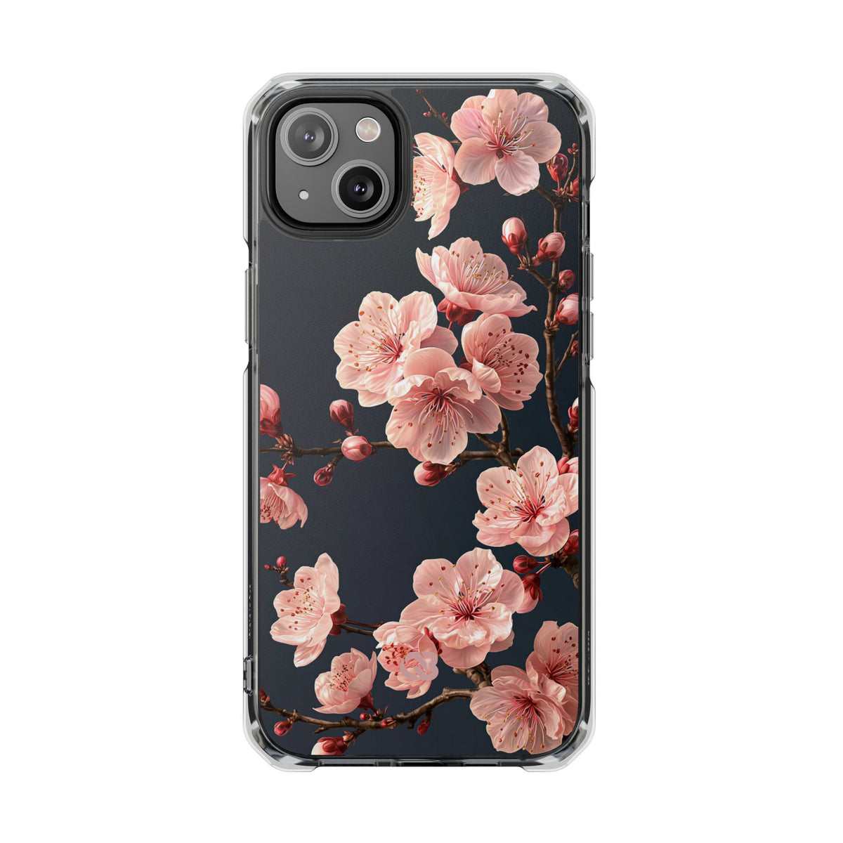 Midnight Sakura Bloom · Clear Impact Magnetic Phone Case for iPhone · Pink