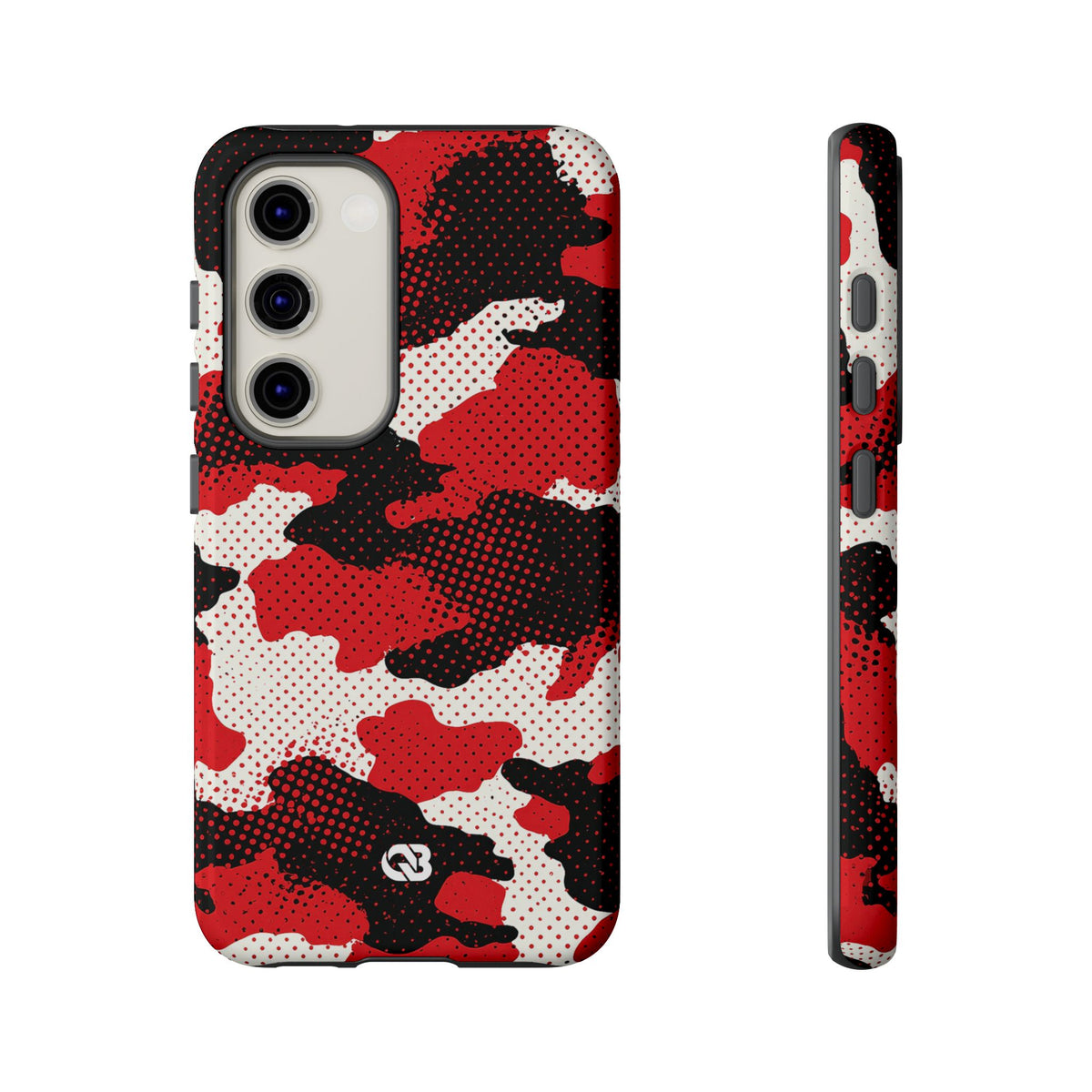 Crimson Halftone Camo · Tough Phone Case for Samsung · Red