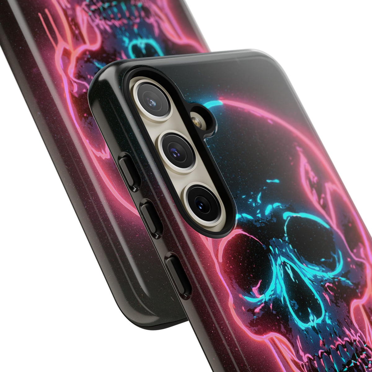 Neon Drip Skull · Tough Phone Case for Samsung · Black