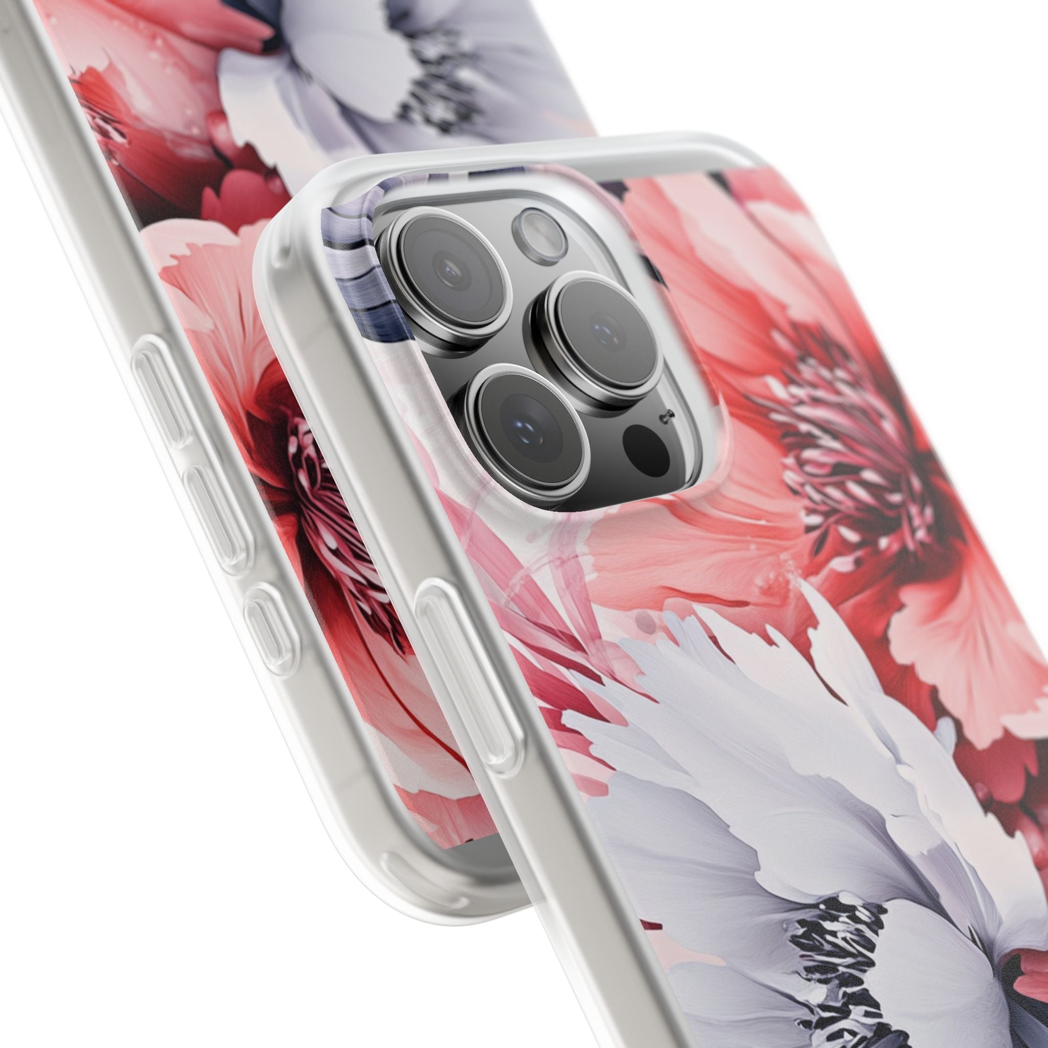 Coral Bloom iPhone 16 Pro Max Case - Soft