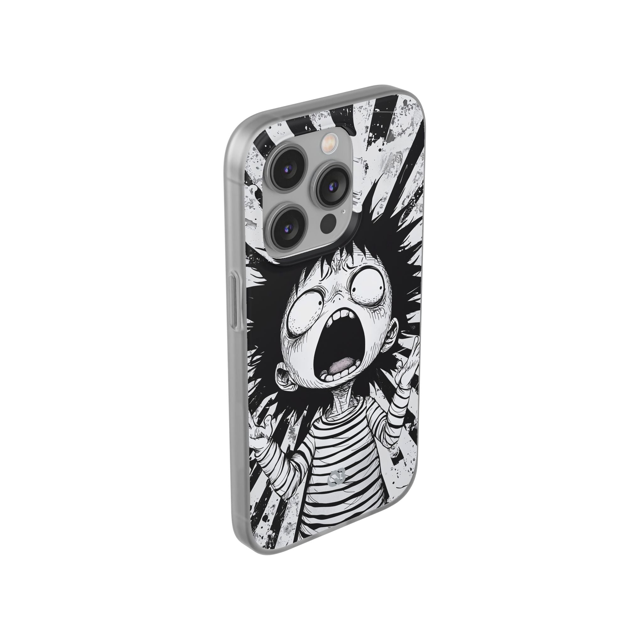 Chaotic Monochrome Scream · Soft Case na iPhone