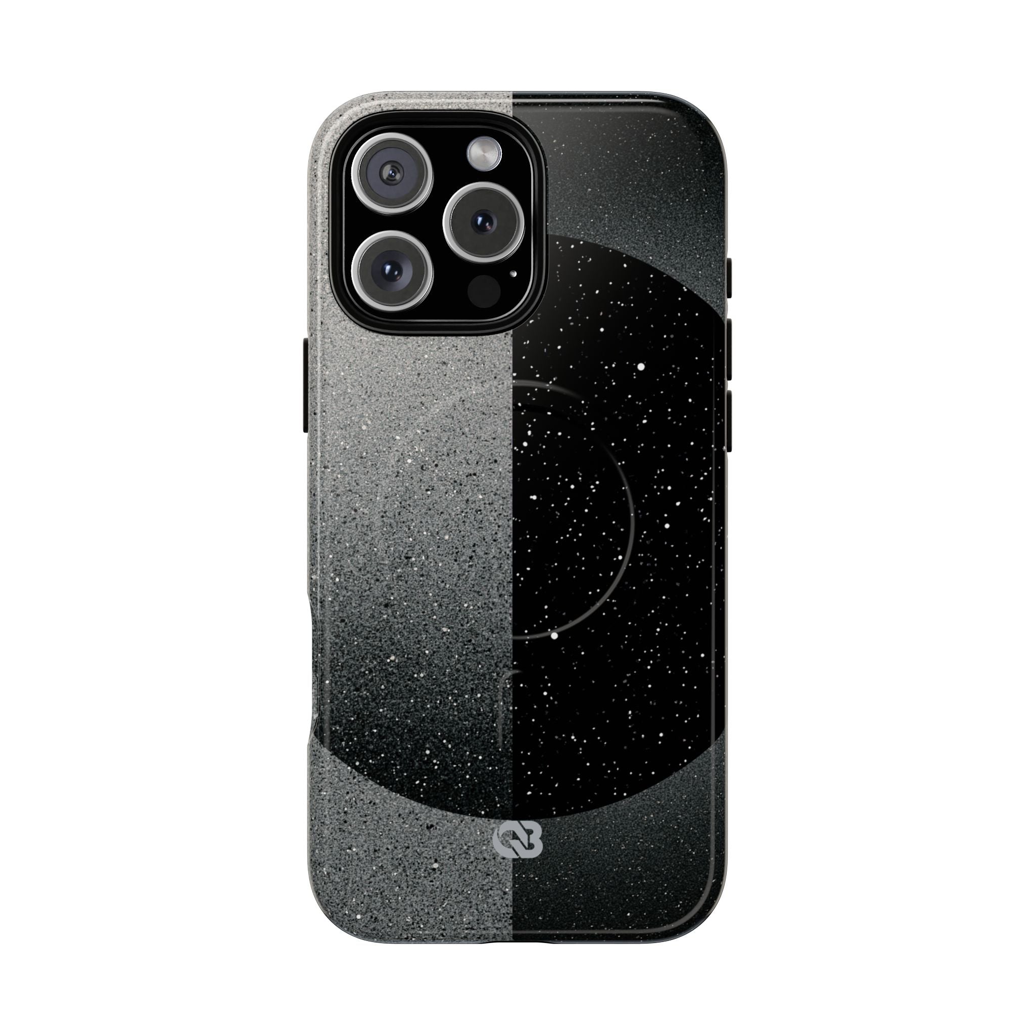 Black Tough 2.0 Magsafe Phone Case for iPhone - Lunar Static Orbit