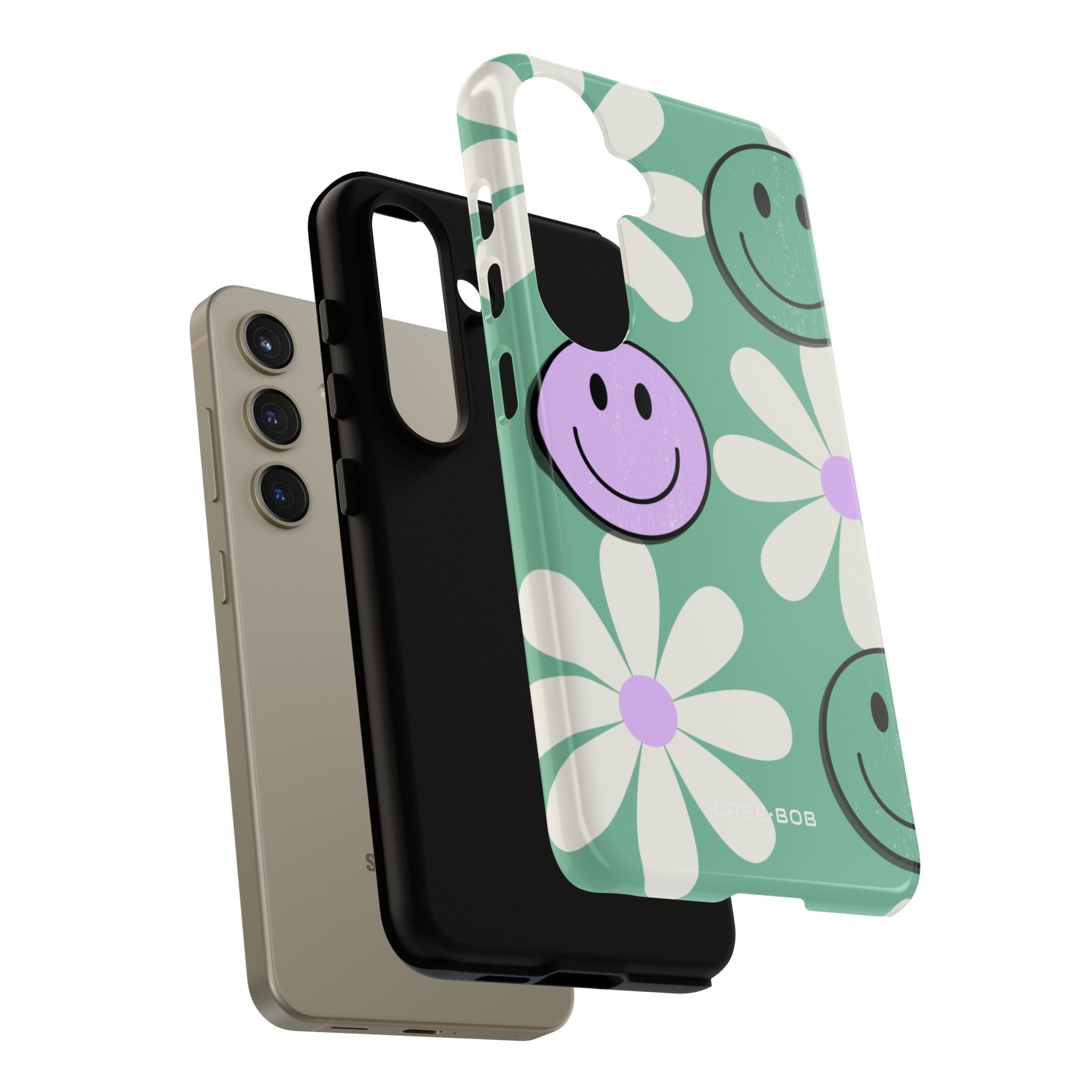 Smiley Daisy Glow Samsung S24 Case - Tough