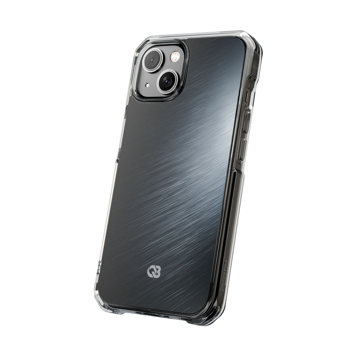 Grey Impact MagSafe Phone Case for iPhone - Charcoal Brushed Steel