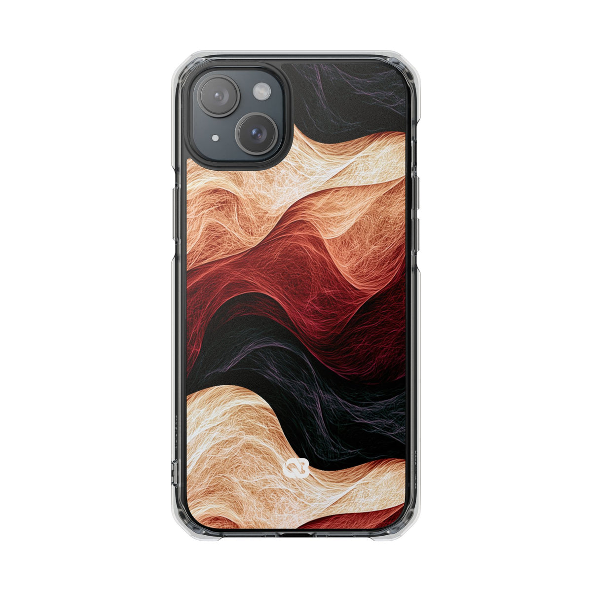 Ember Wave Dispersion · Clear Impact Magnetic Phone Case for iPhone · Red