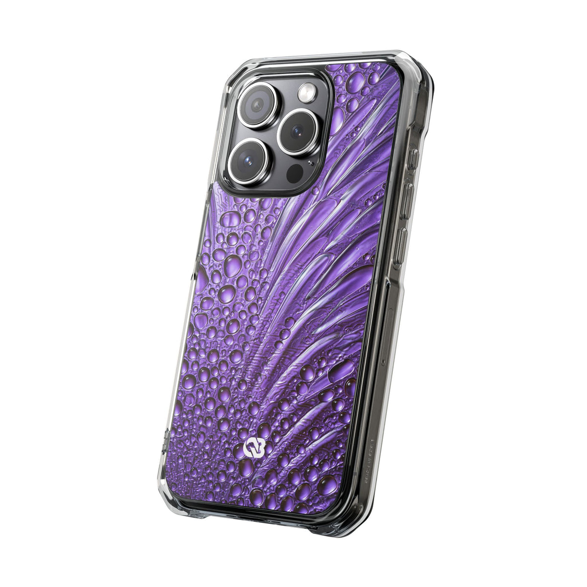 Violet Liquid Gel · Clear Impact Magnetic Phone Case for iPhone · Purple