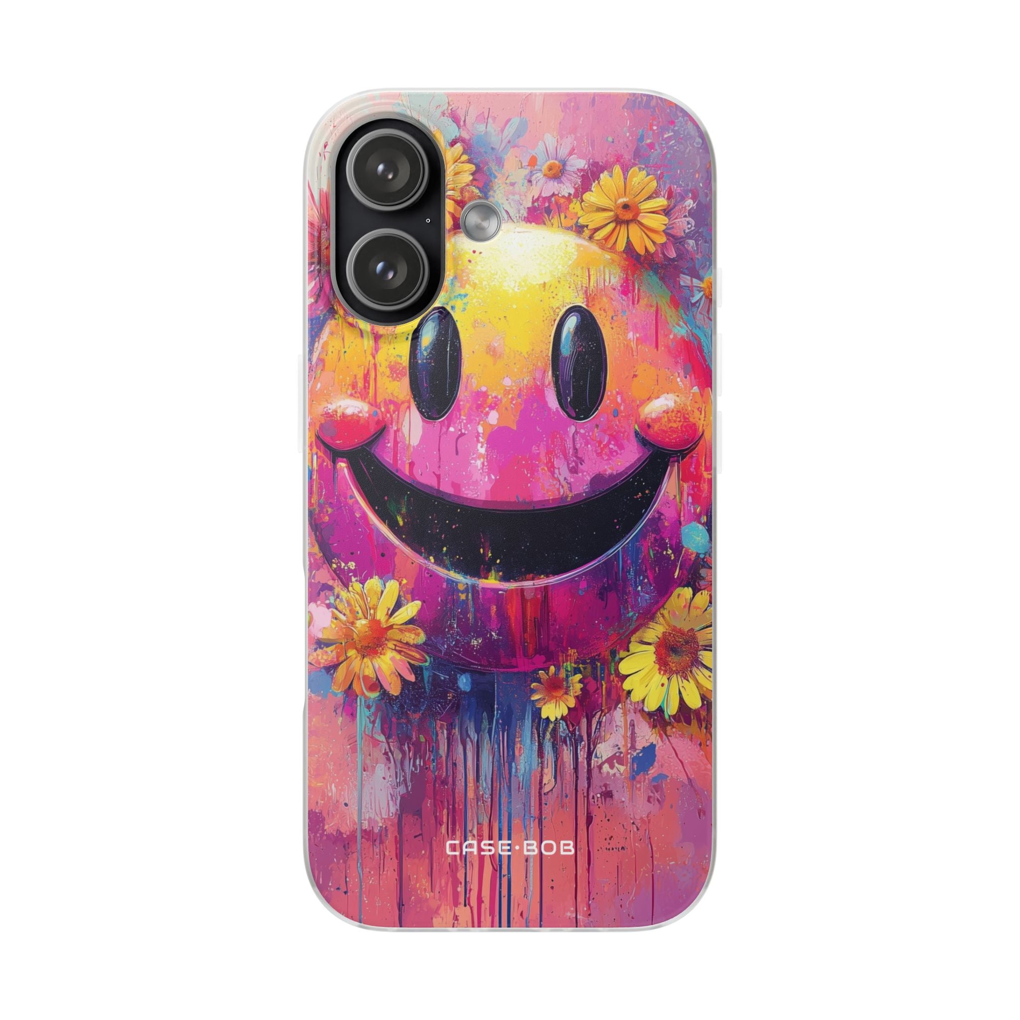 Smiley Bloom iPhone 17 Case - Soft - CASE•BOB