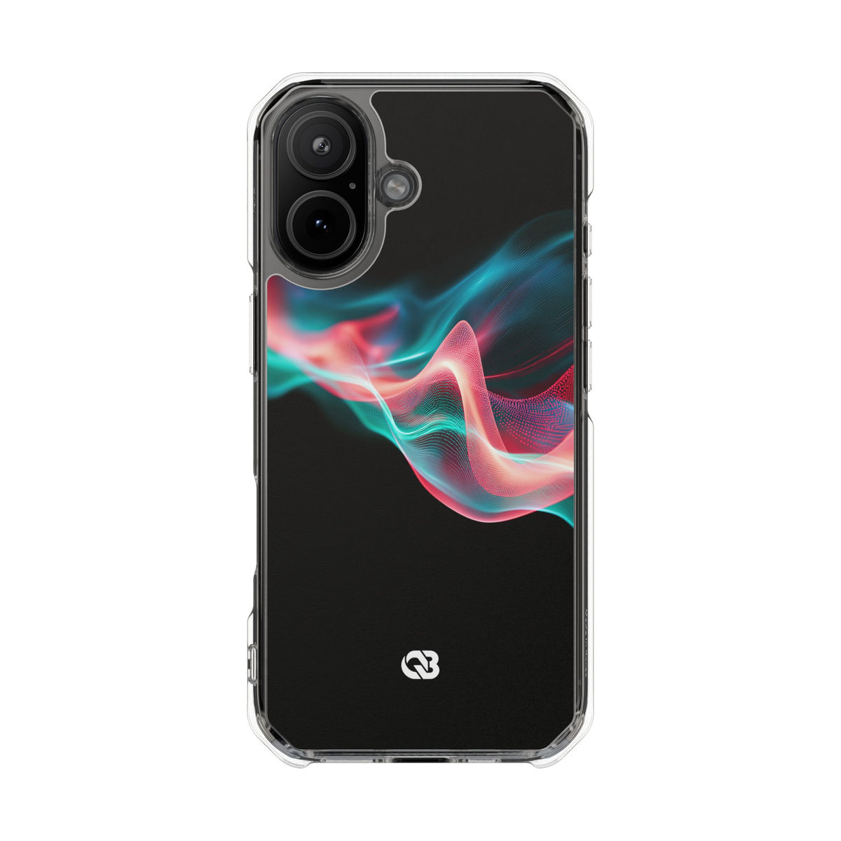 Digital Frequency · Clear Impact Magnetic Phone Case for iPhone · Black