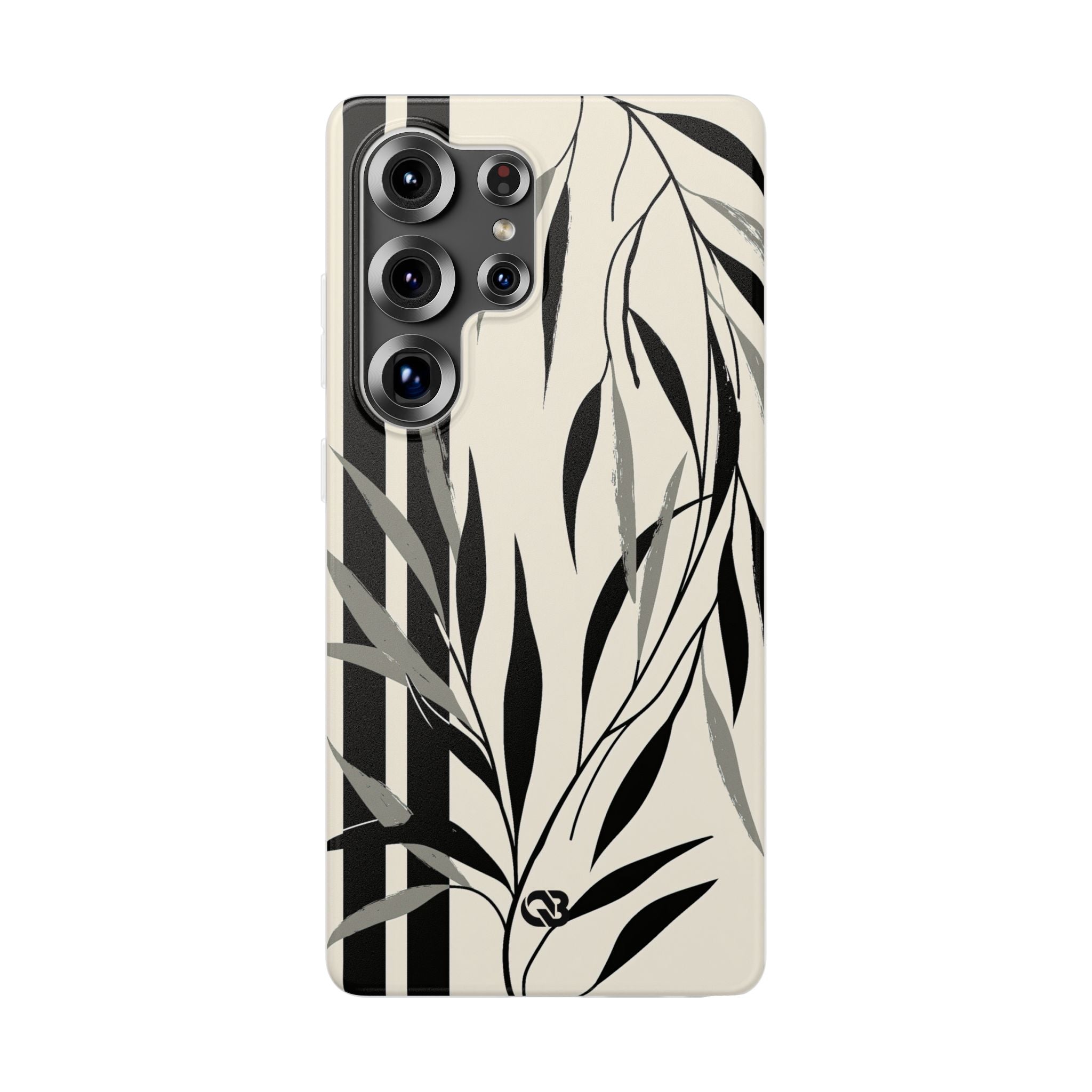 Beige Lite Phone Case for Samsung - Soot Leaf Sketch