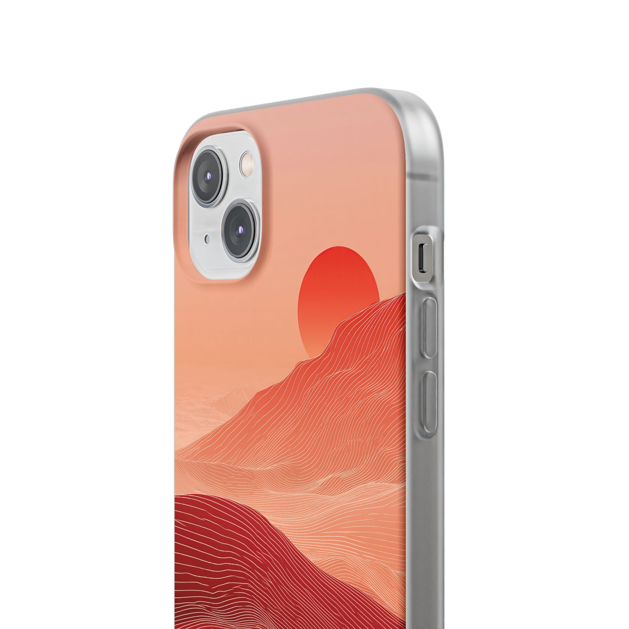 Red Lite Phone Case for iPhone - Crimson Ridge Lines