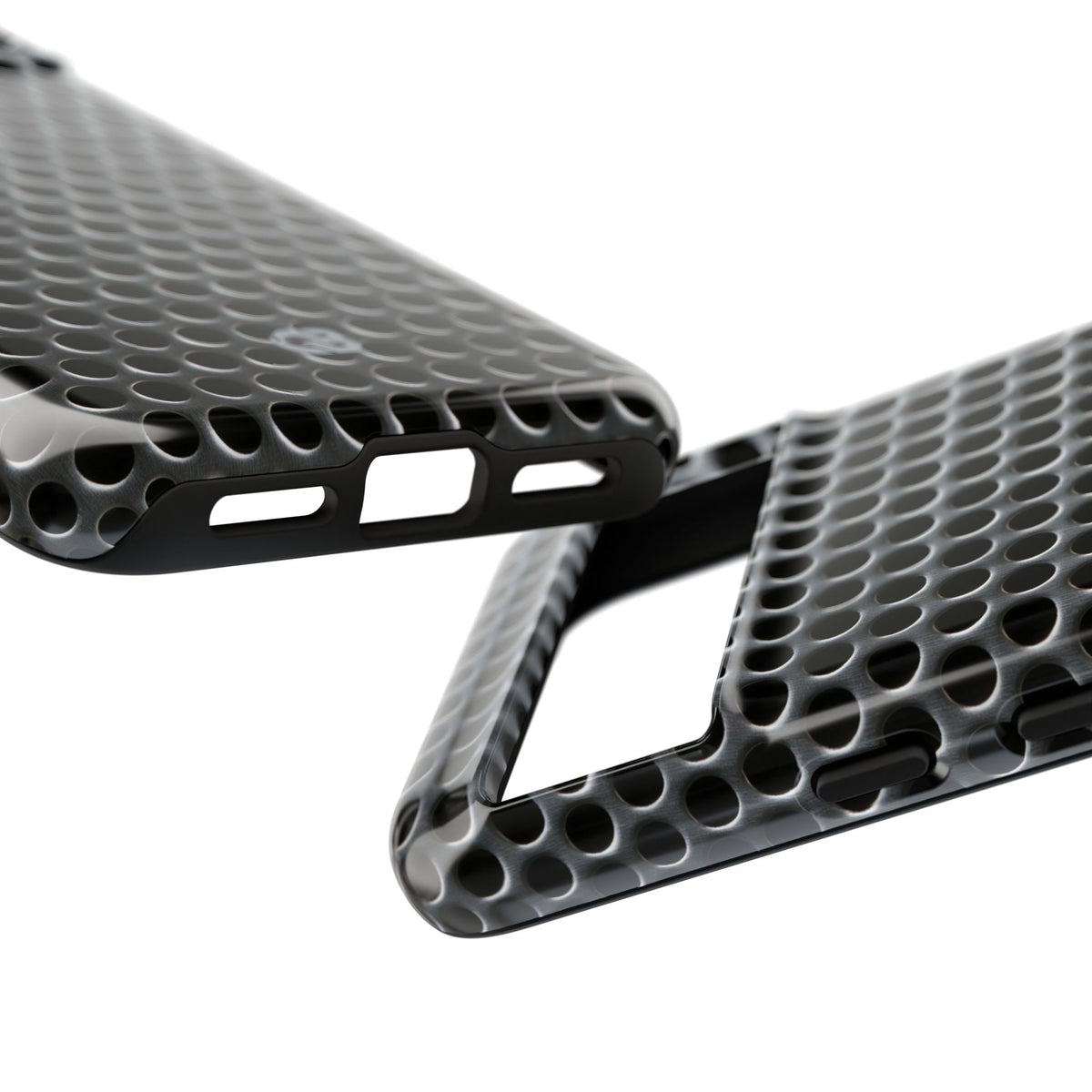 Silver Tough Phone Case for Google Pixel - Brutalist Steel Mesh